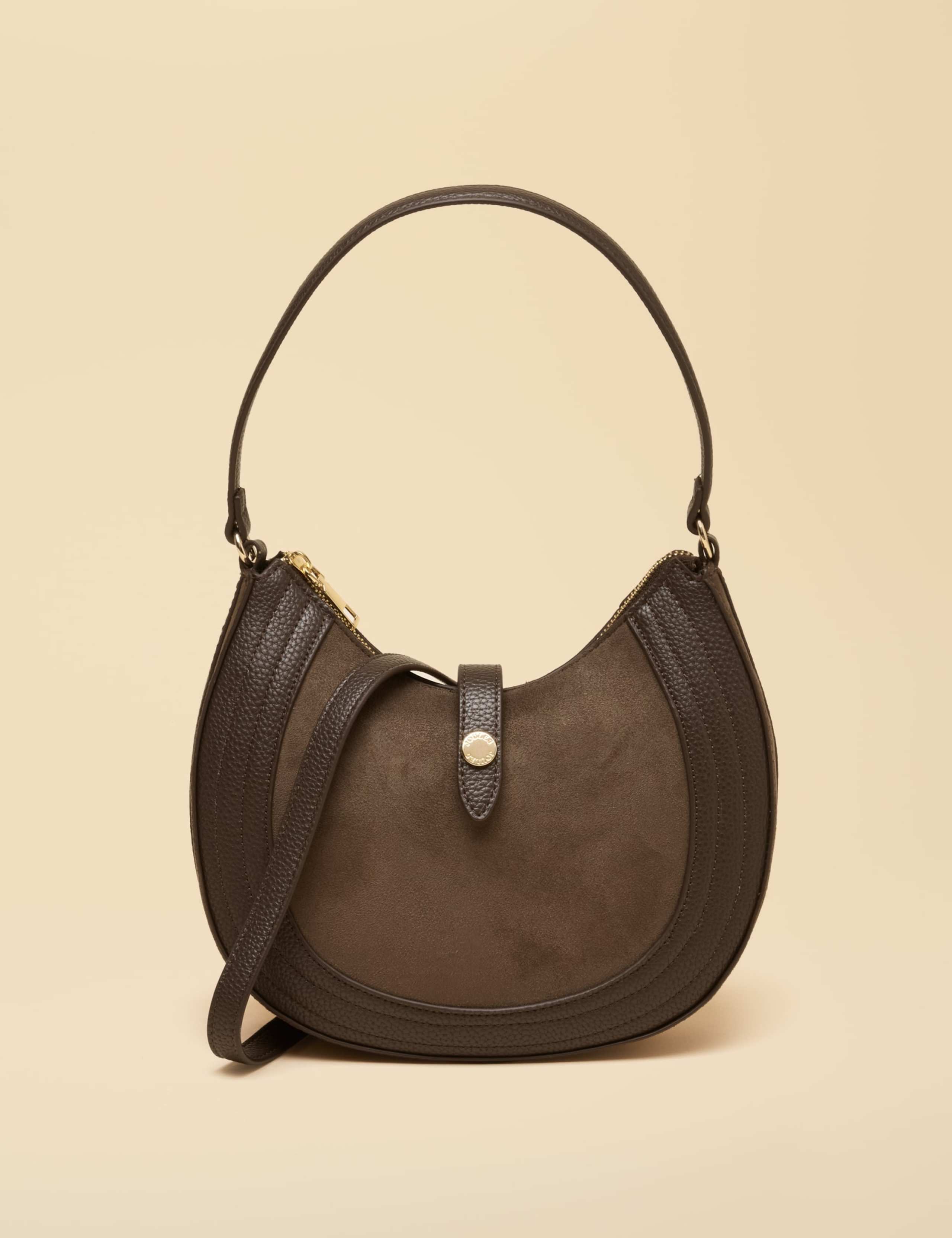 Faux Leather Saddle Cross Body Bag 1 of 8