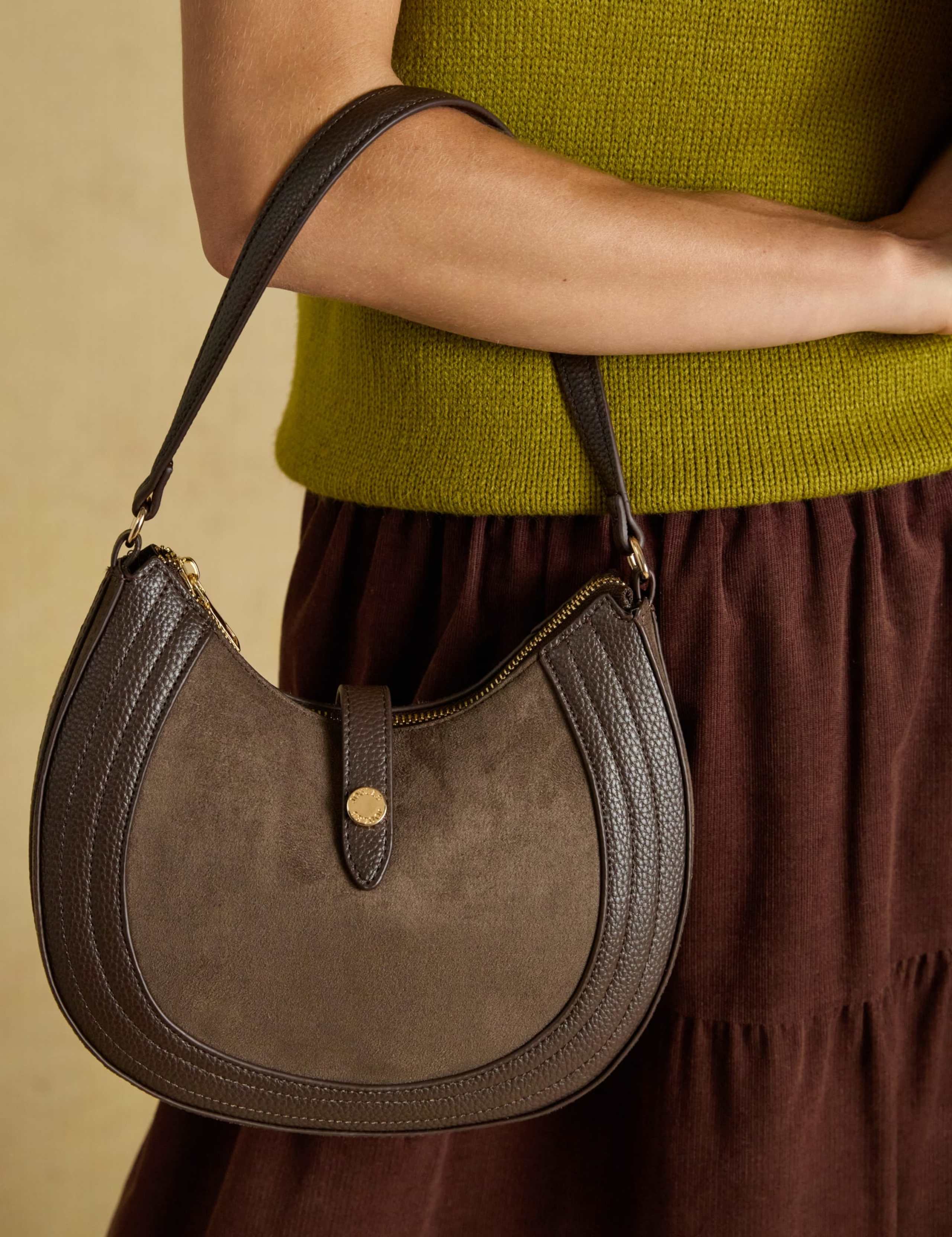 Faux Leather Saddle Cross Body Bag 7 of 8