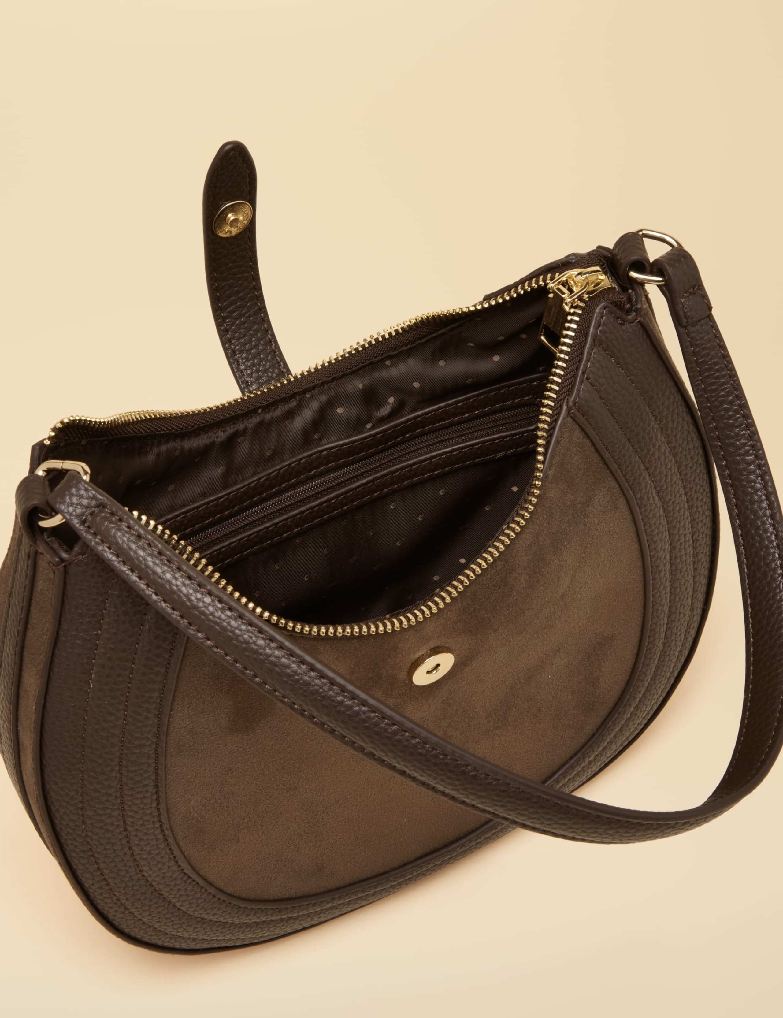 Faux Leather Saddle Cross Body Bag 8 of 8