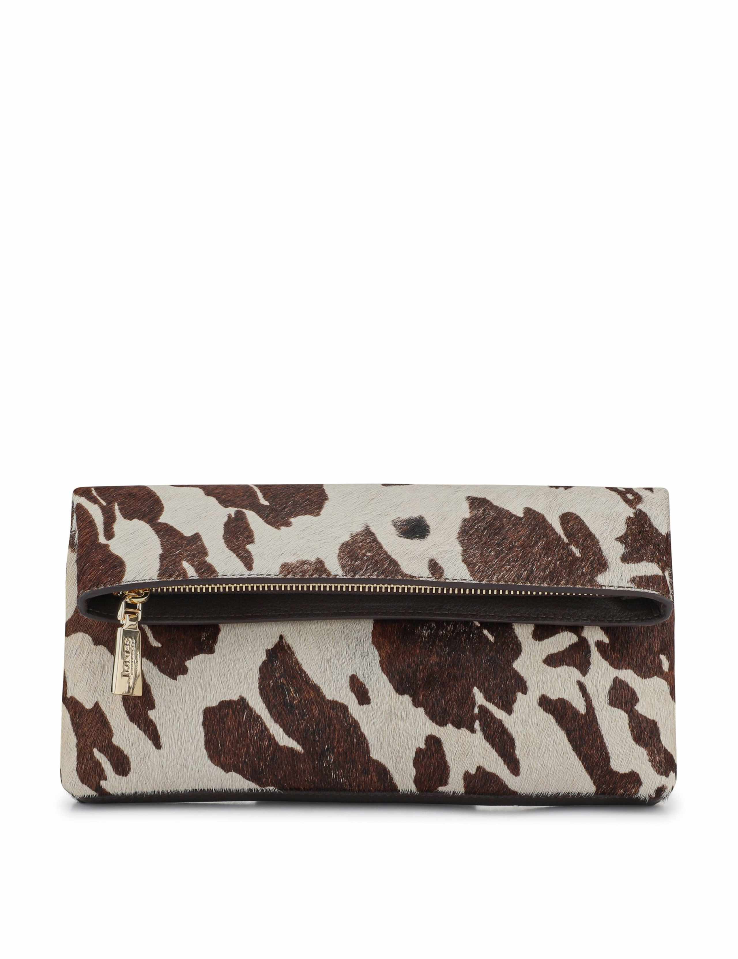 Fold Over Animal Print Clutch 2 of 3