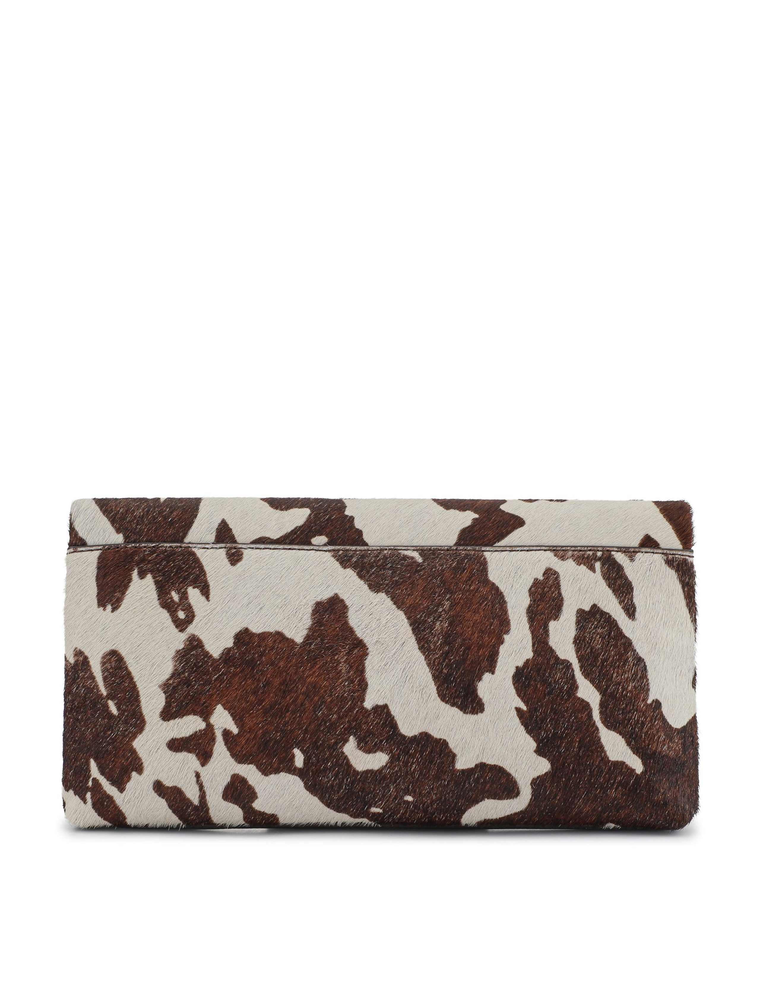 Fold Over Animal Print Clutch 3 of 3