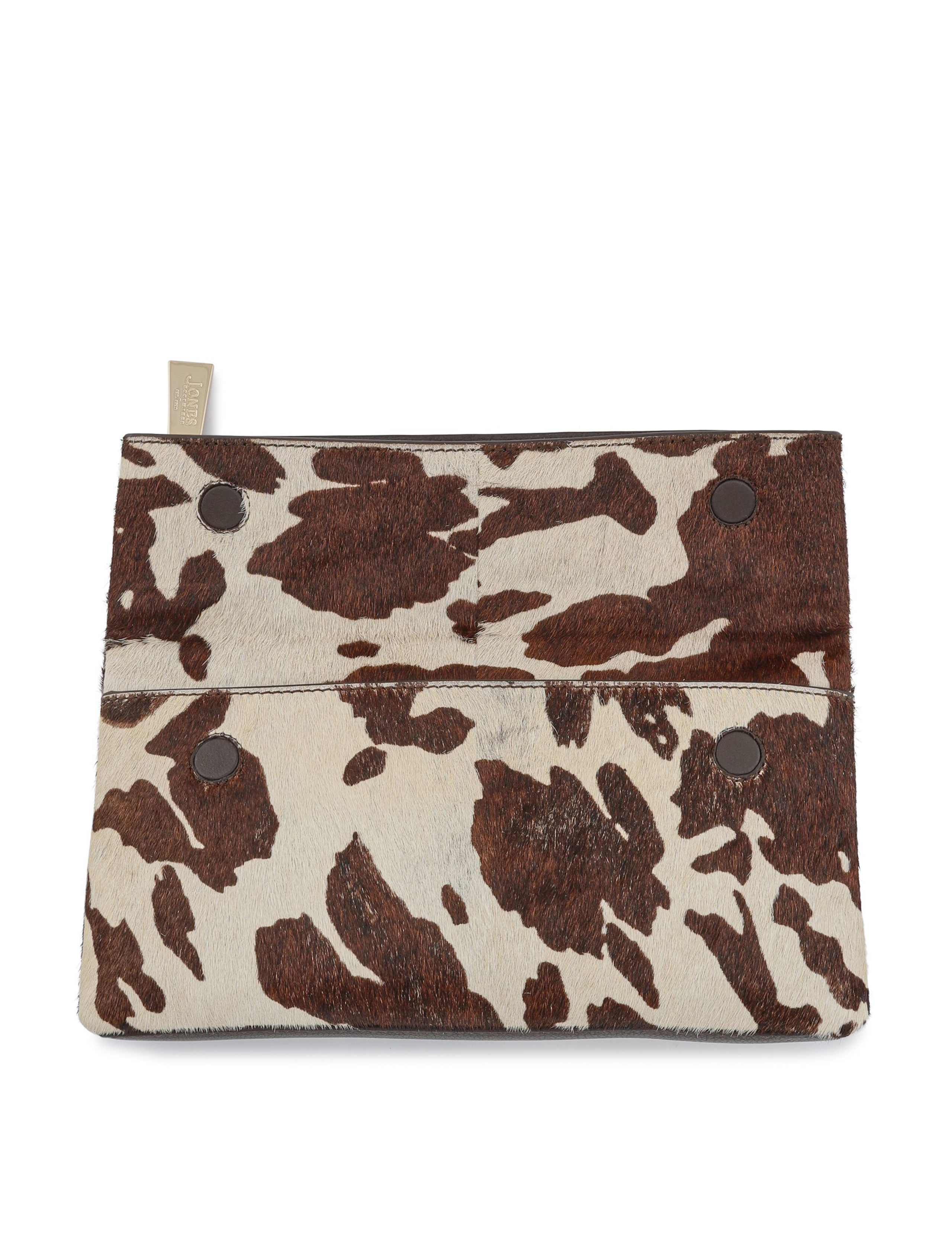 Fold Over Animal Print Clutch 4 of 4