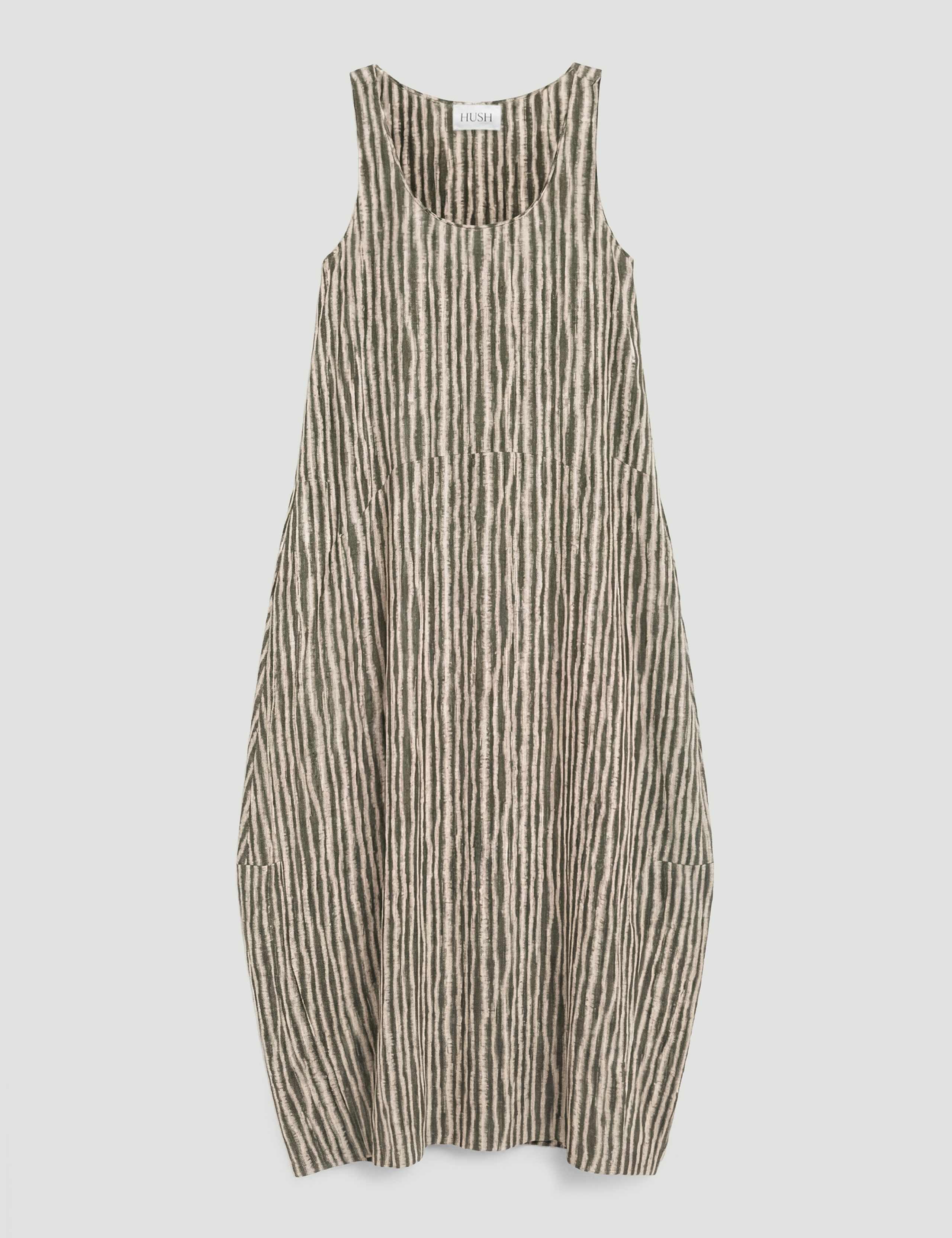 Printed Scoop Neck Midi Shift Dress 2 of 5