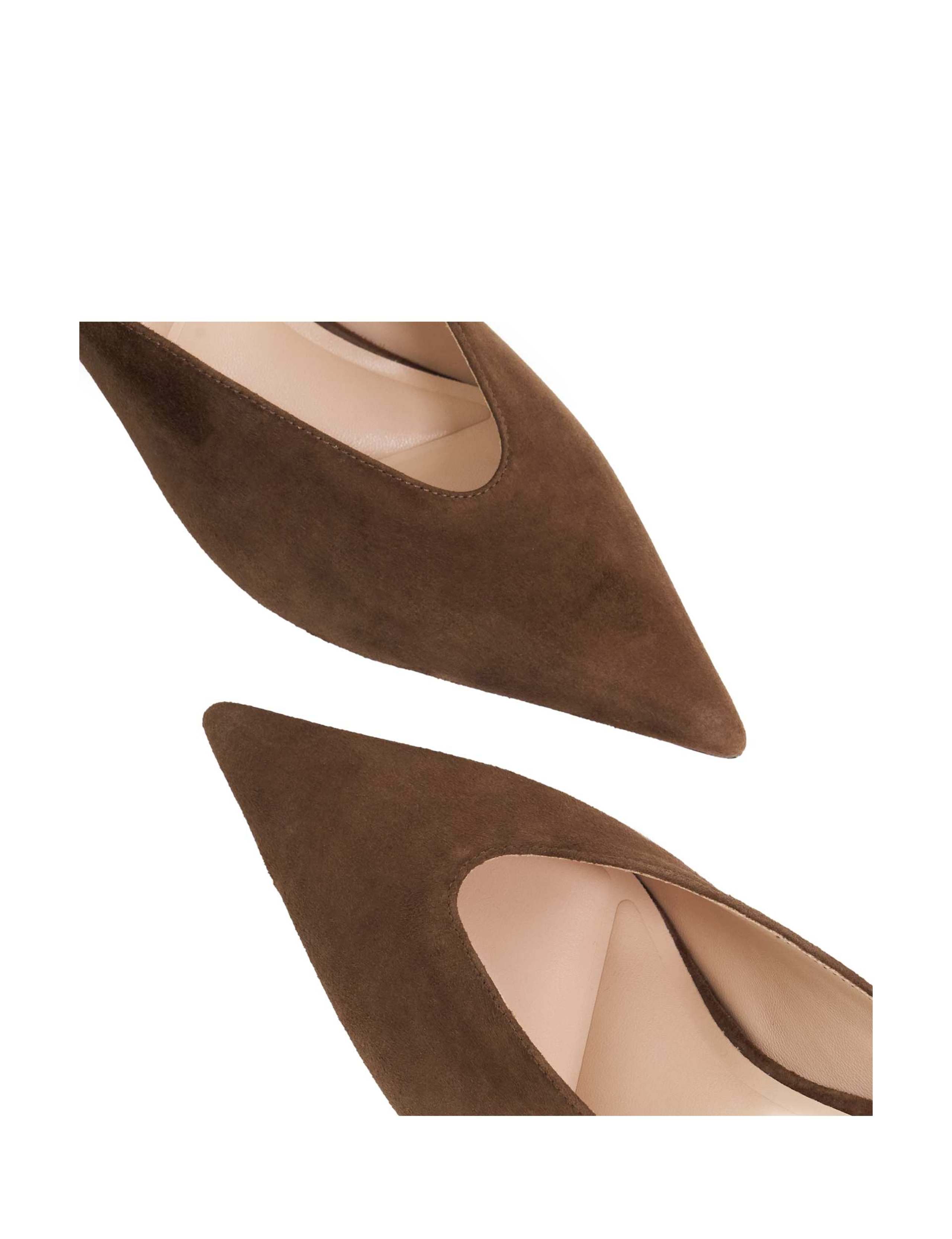 Leather Slip On Kitten Heel Pointed Mules 5 of 6