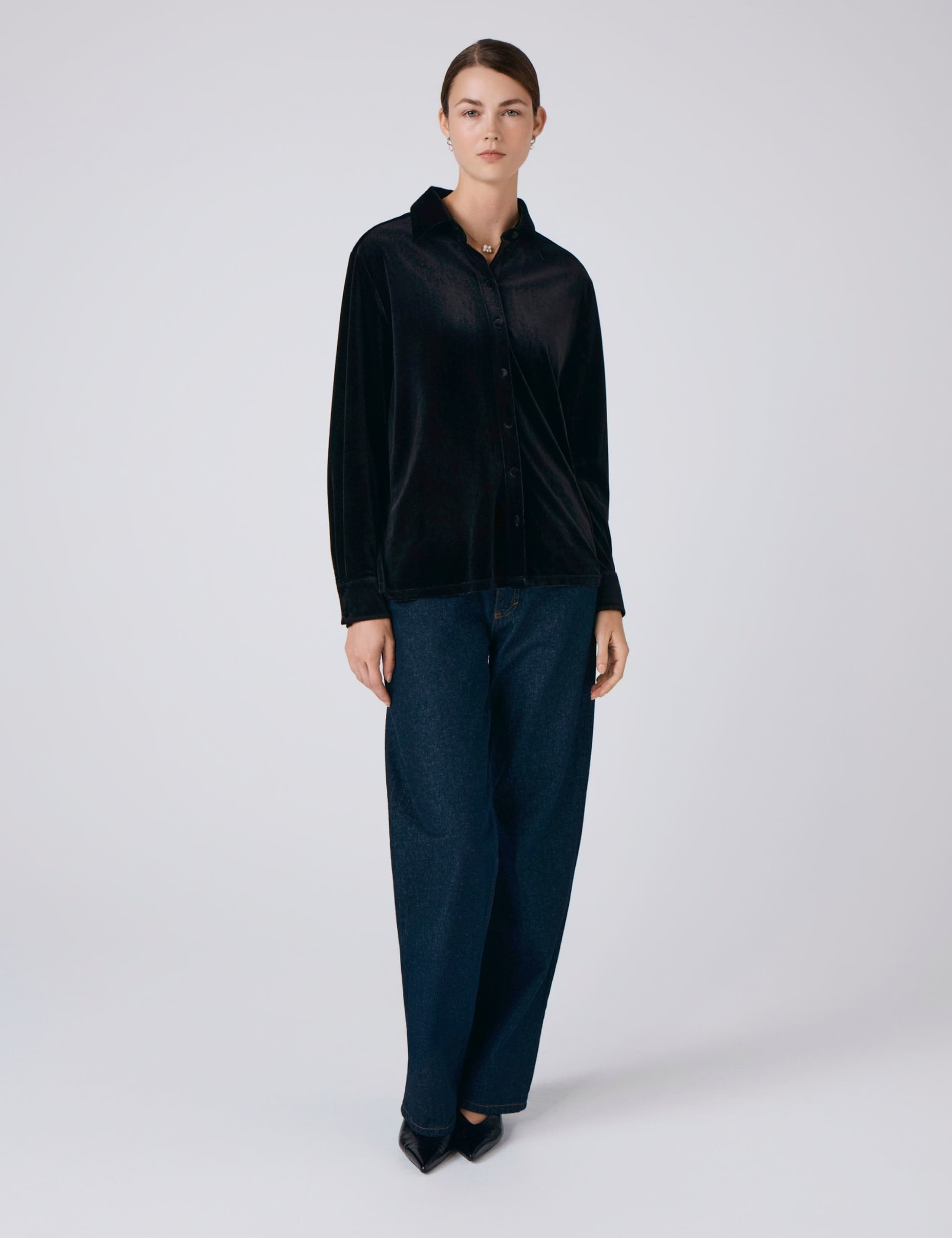 Velvet Button Through Shirt 2 of 3