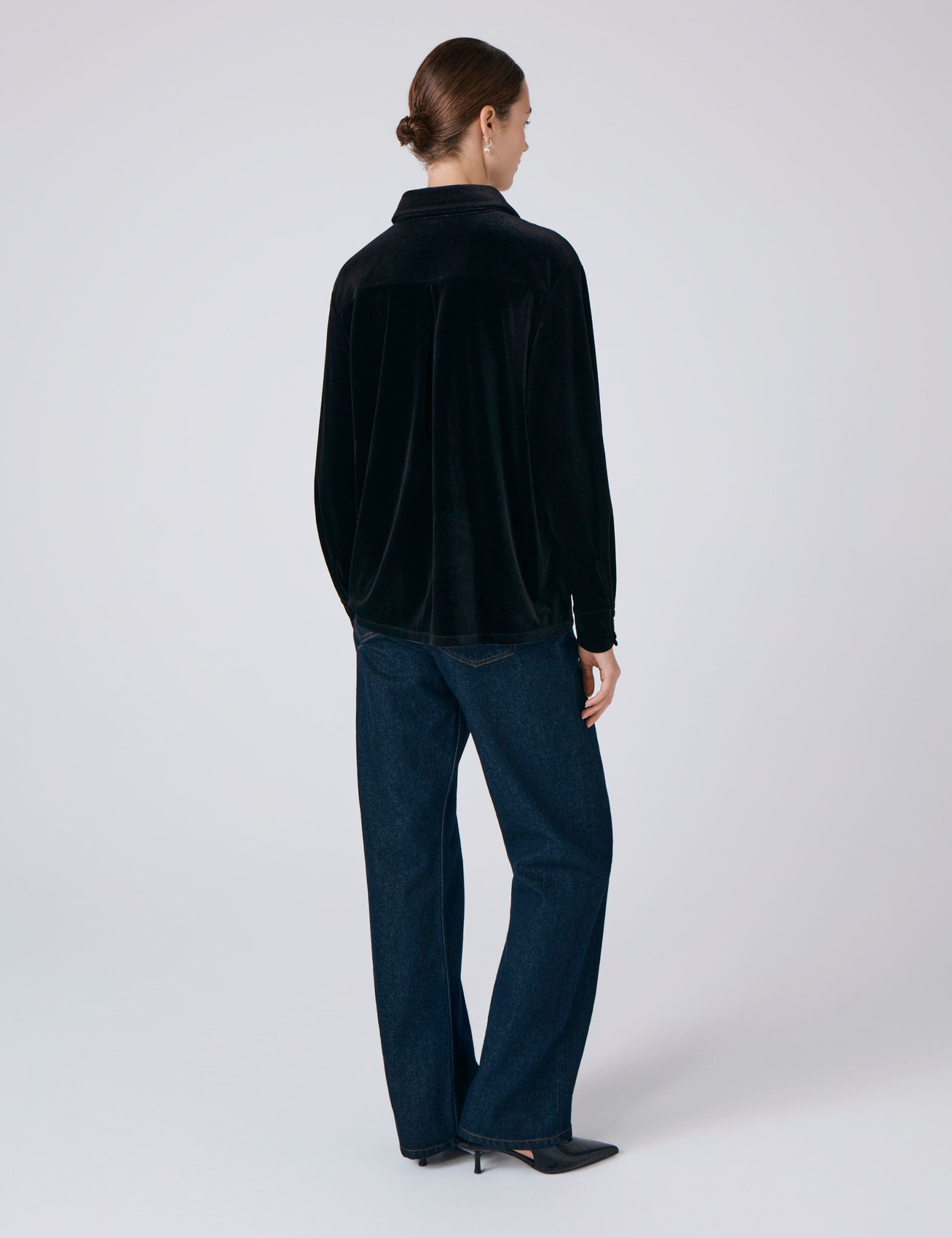 Velvet Button Through Shirt 3 of 3