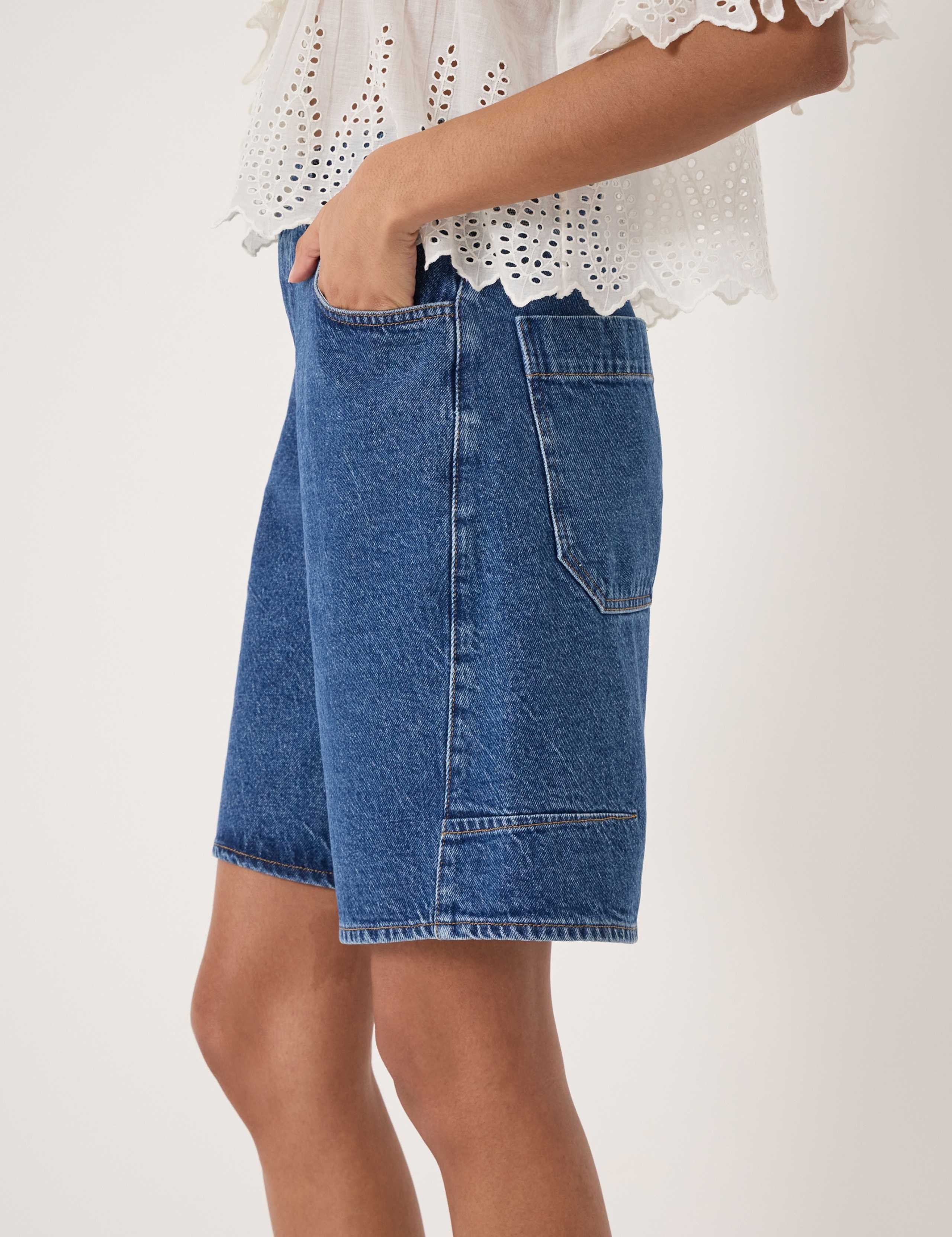 Denim Knee Length Shorts 5 of 5