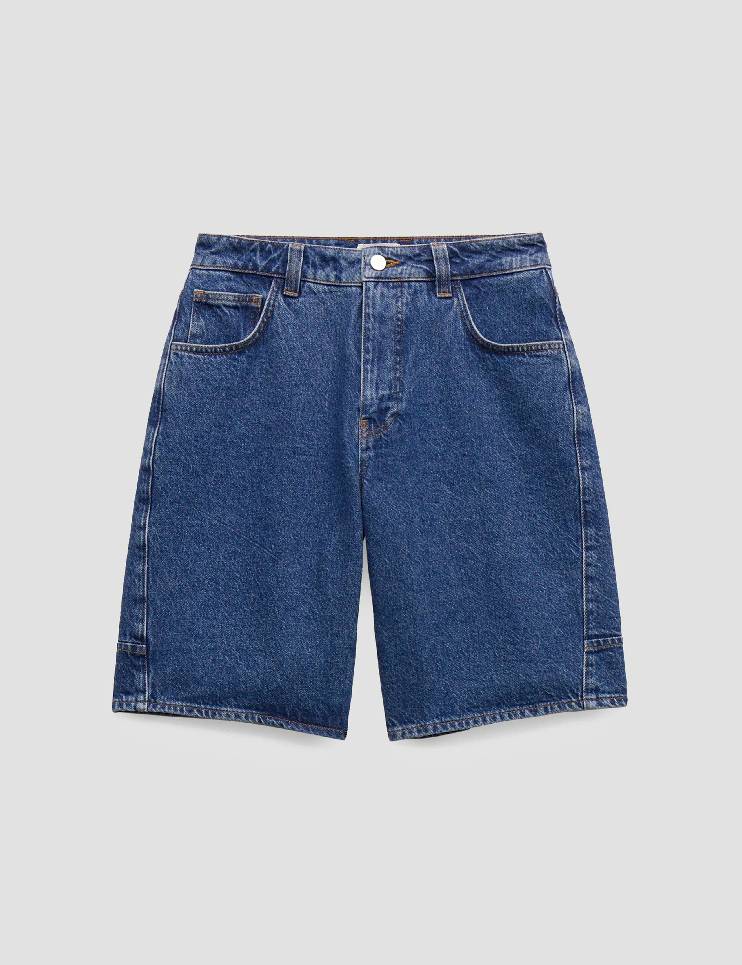 Denim Knee Length Shorts 2 of 5