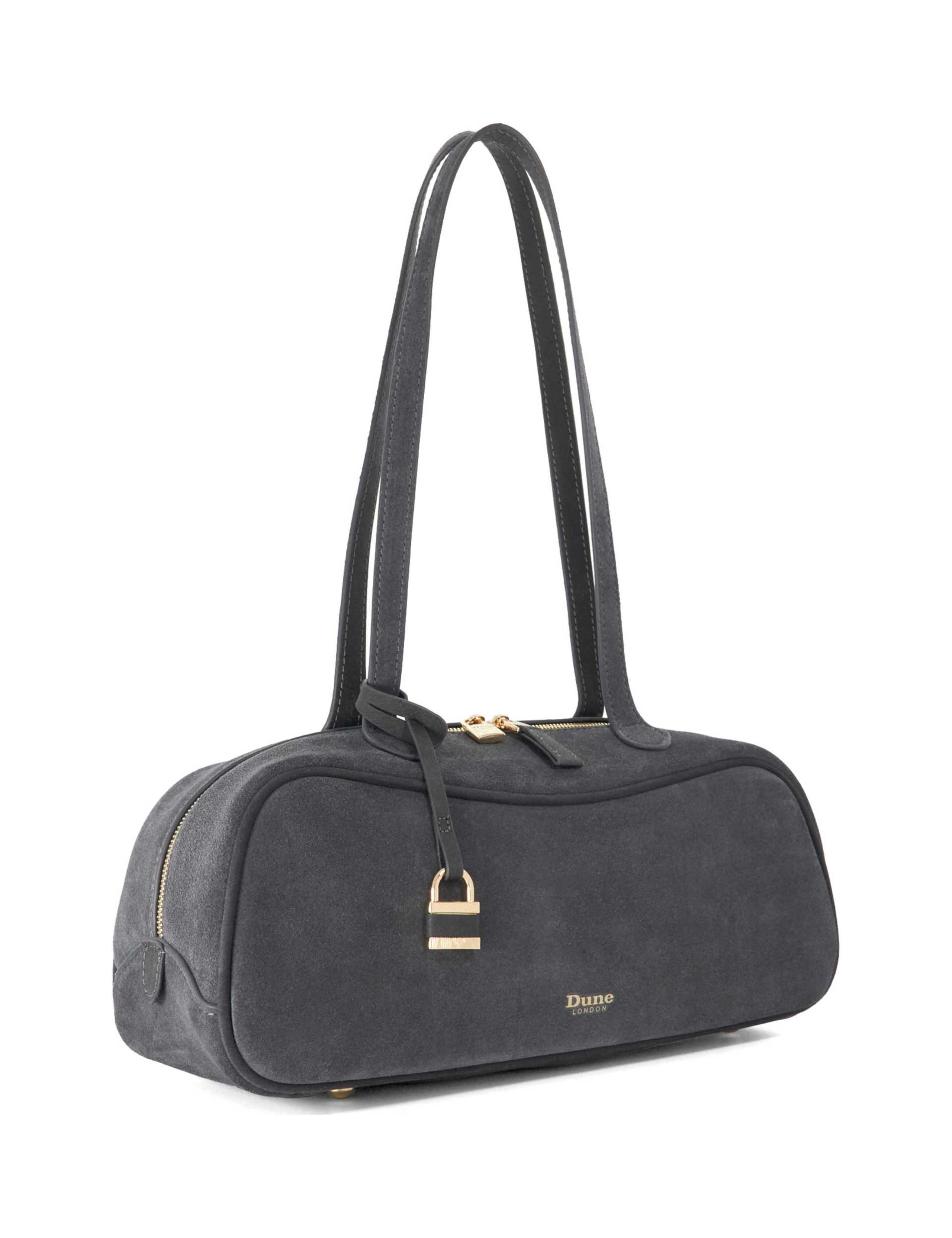 Suede Long Handle Bowler Bag 2 of 5
