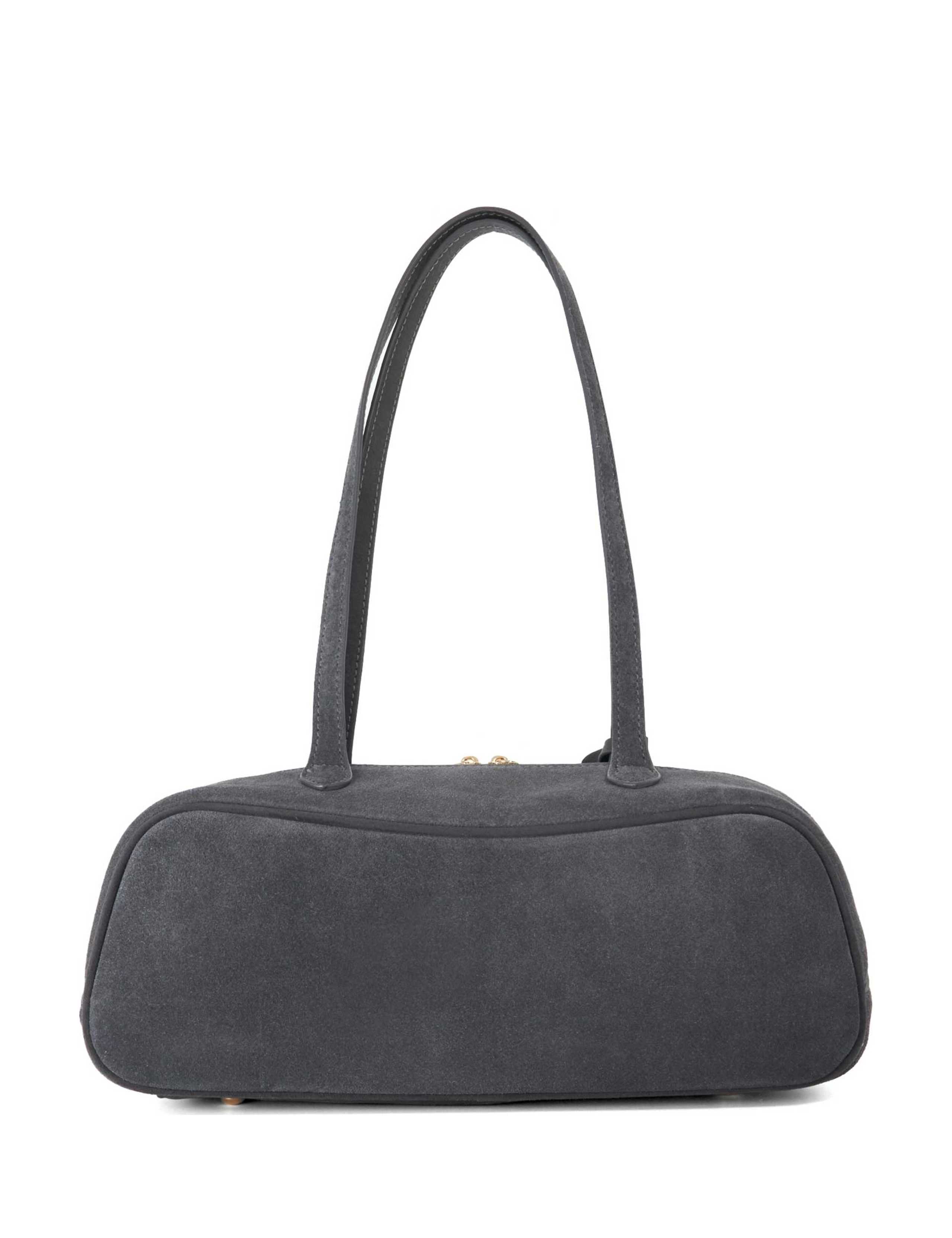 Suede Long Handle Bowler Bag 3 of 5