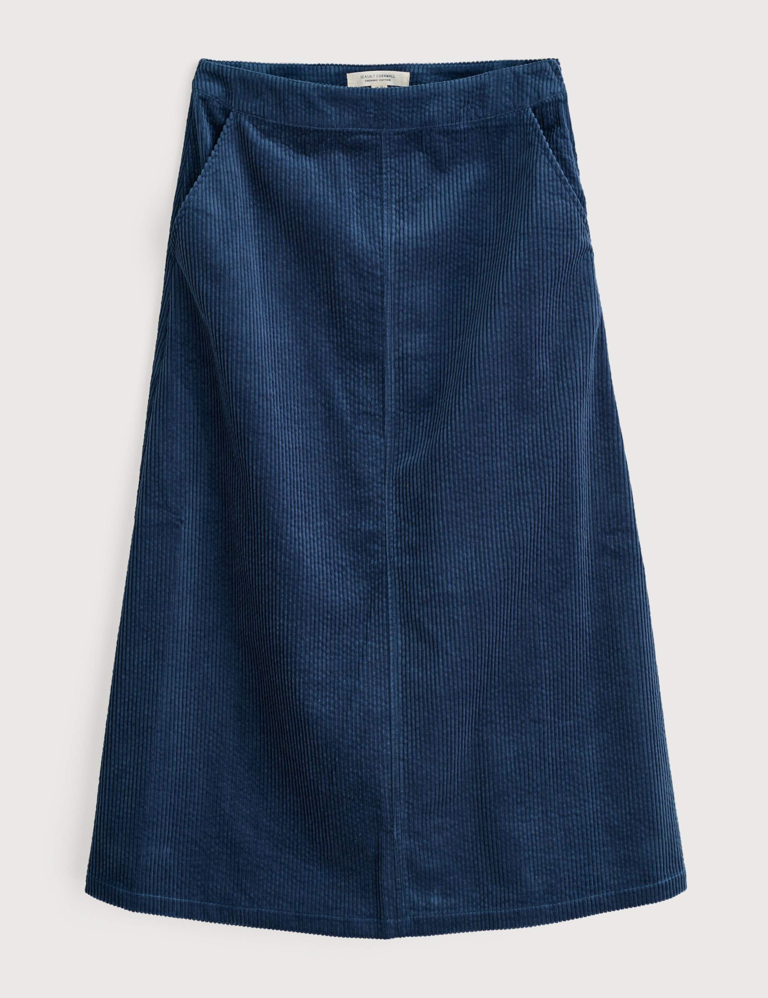 Pure Cotton Textured Midi A-Line Skirt 2 of 5