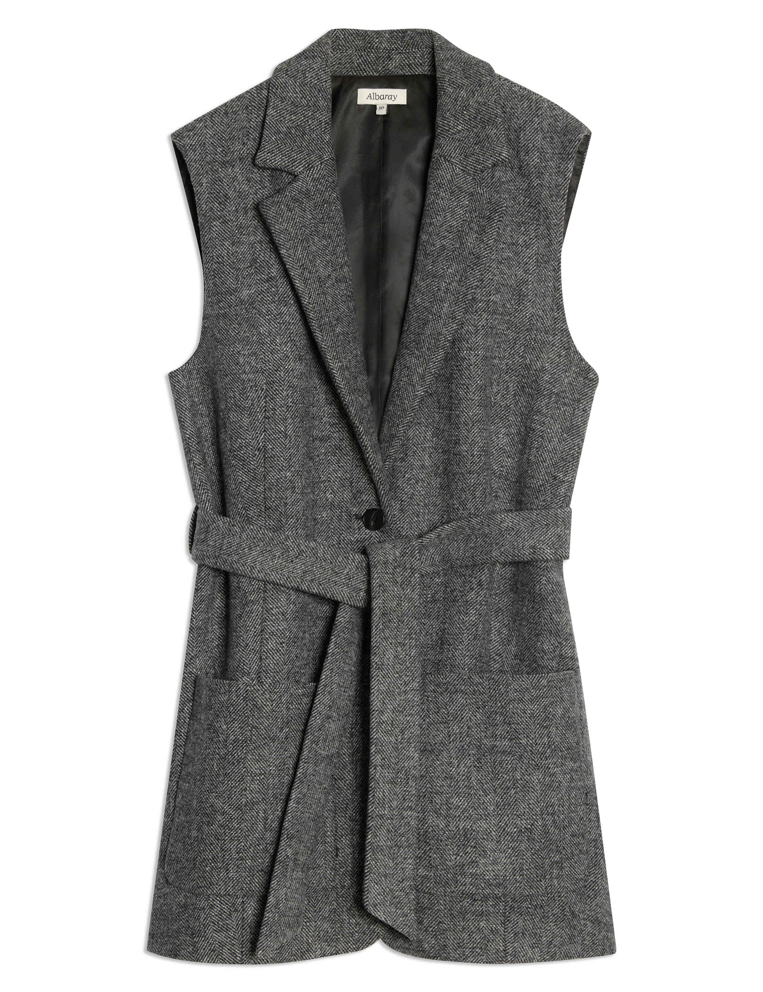 Wool Blend Sleeveless Short Jacket 2 of 4