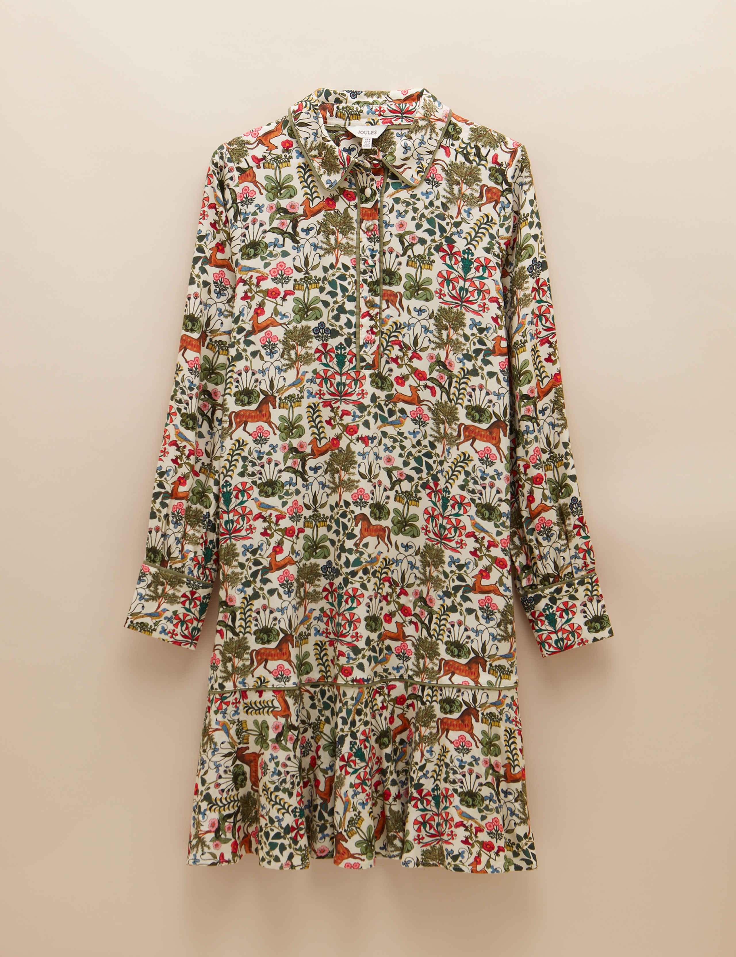 Printed Knee Length Shirt Dress 2 of 5