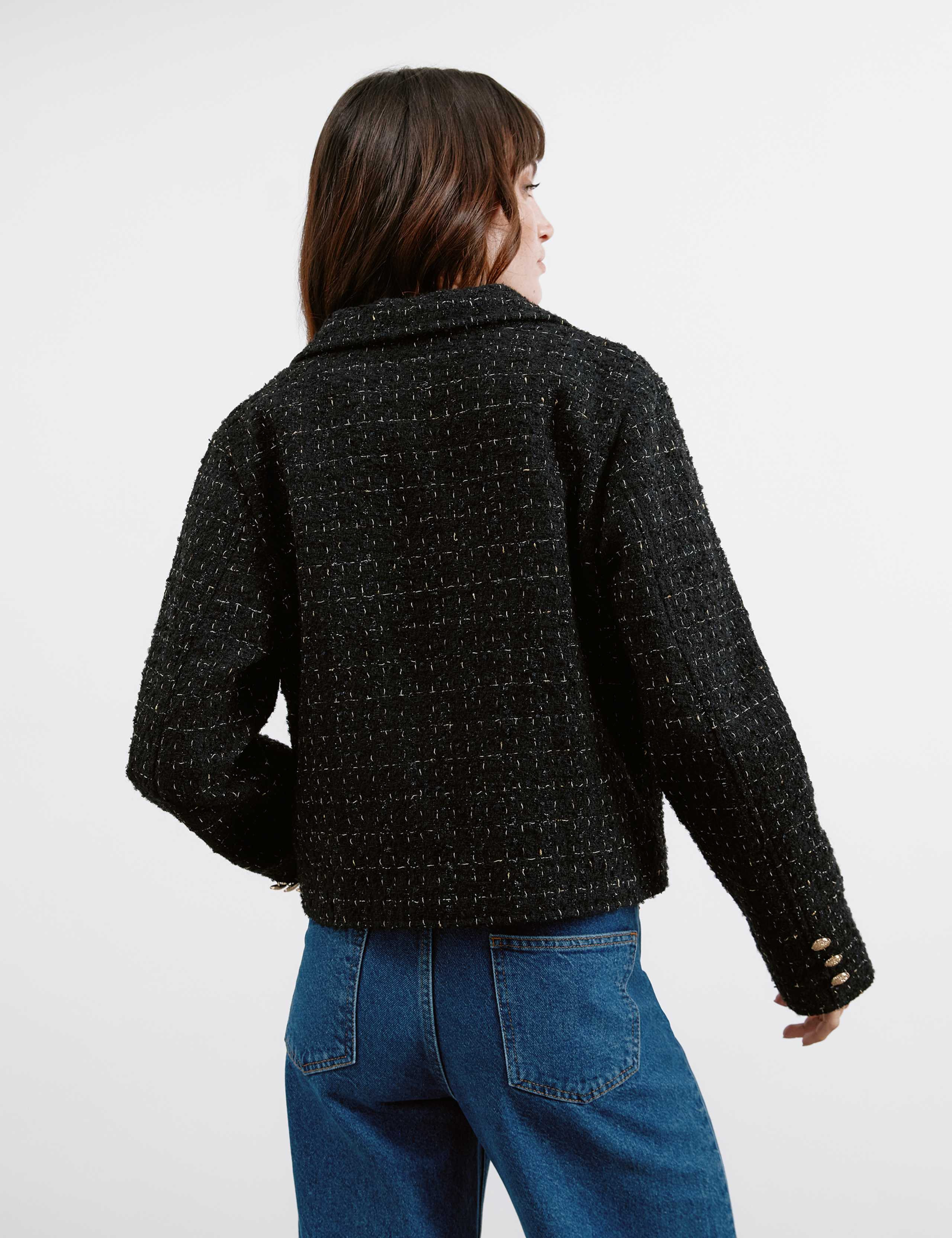 Wool Blend Tweed Short Jacket 4 of 6