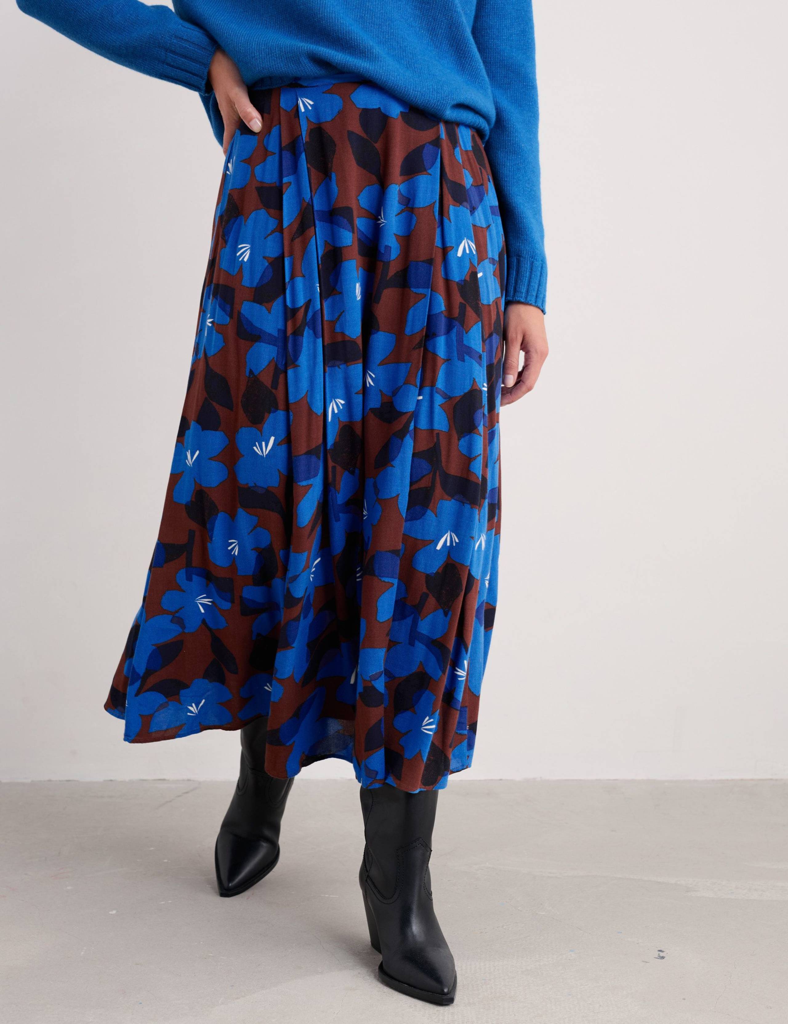 Floral Pleated Midaxi Skirt 3 of 5