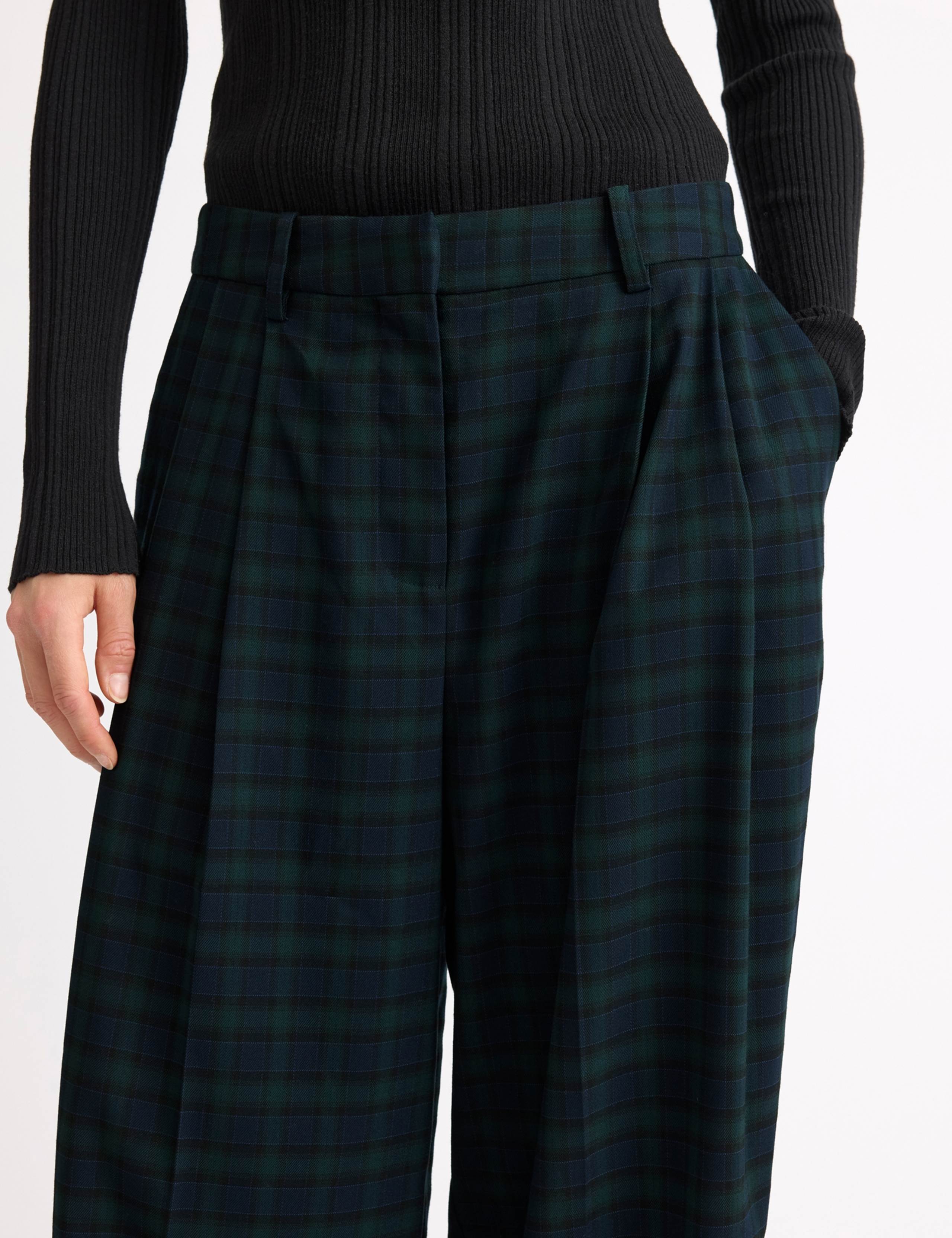 Watch Checked Wide Fit Trouser 4 of 4