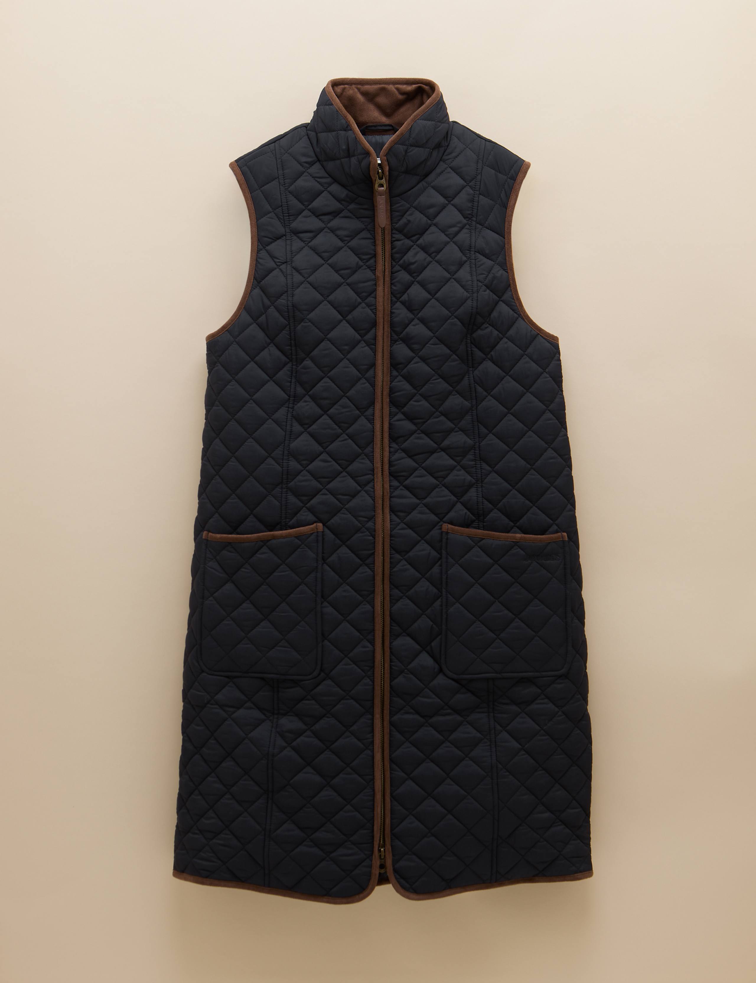 Quilted Funnel Neck Longline Gilet 2 of 9