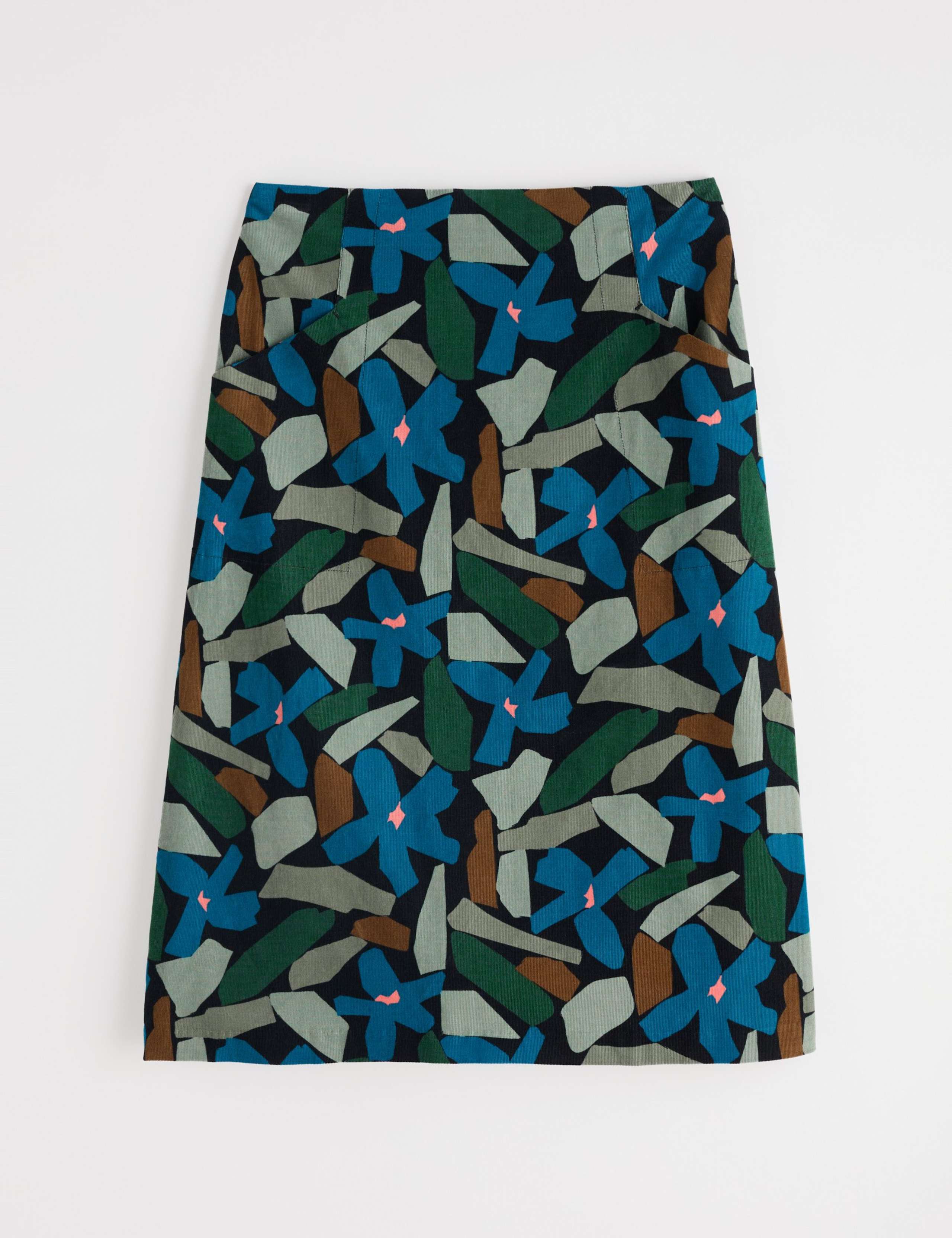 Pure Cotton Floral Midi A-Line Skirt 2 of 5
