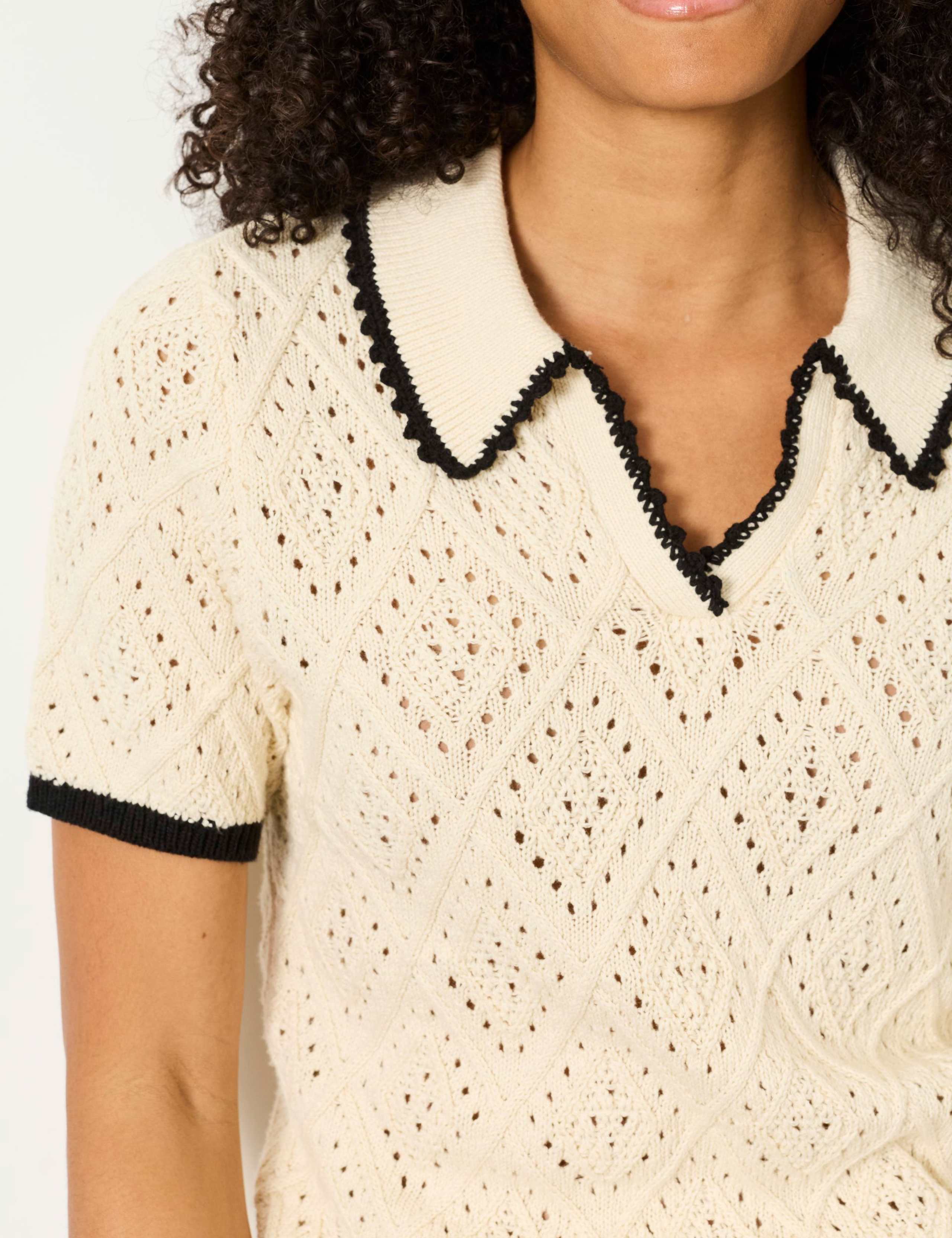 Pure Cotton Collared Knitted Top 6 of 6