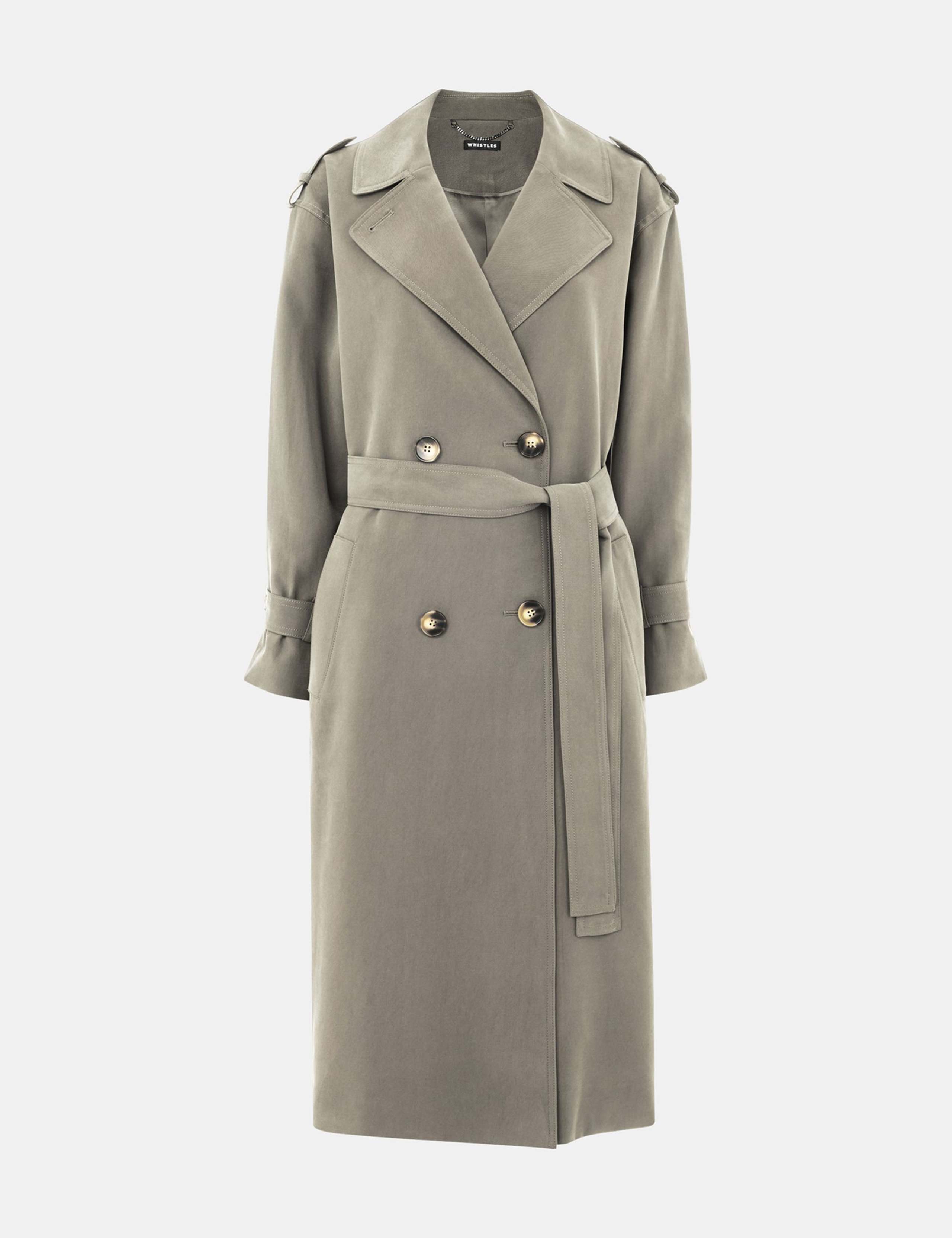 Belted Double Breasted Trench Coat 2 of 4
