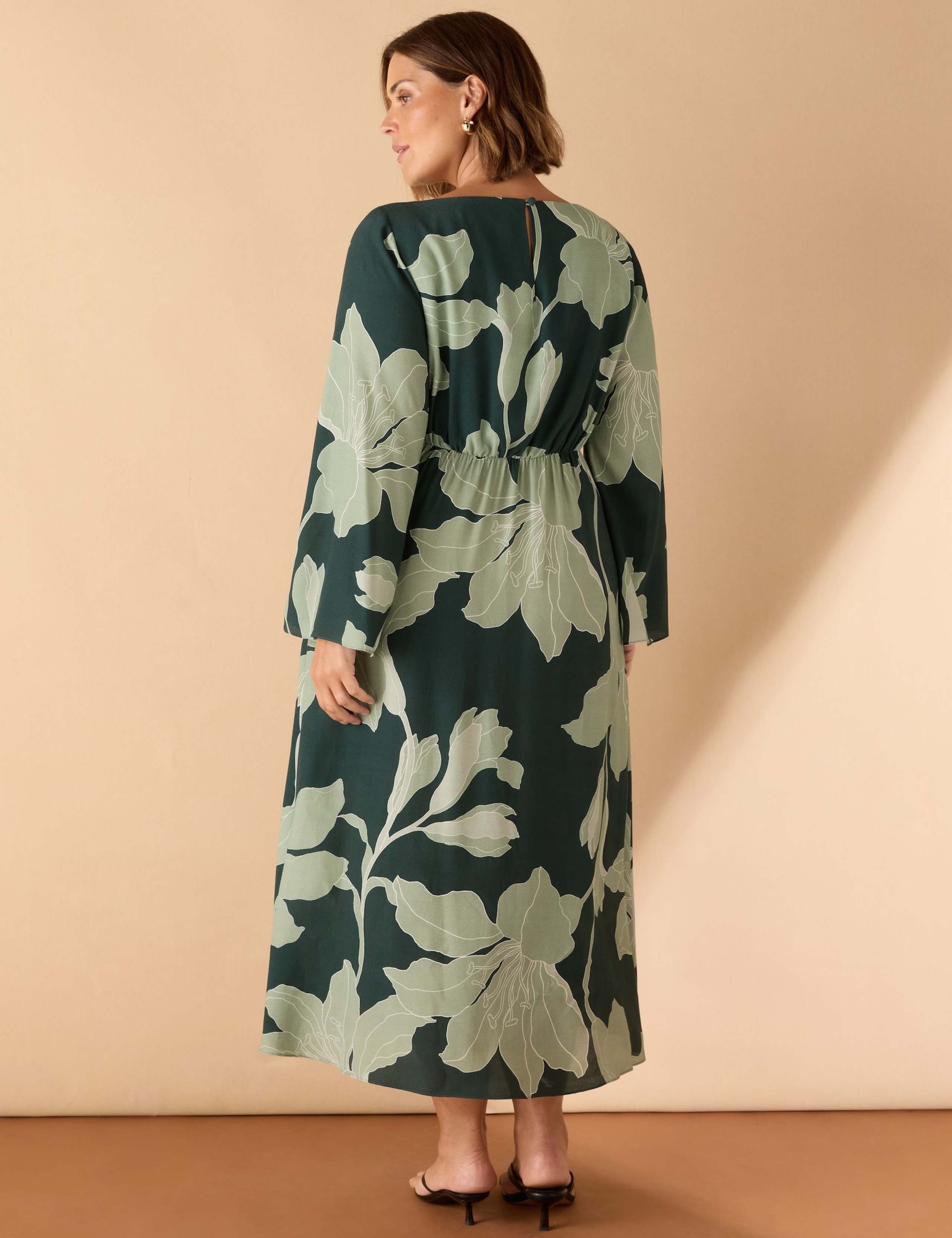 Floral Tie Front Midi Dress 2 of 3