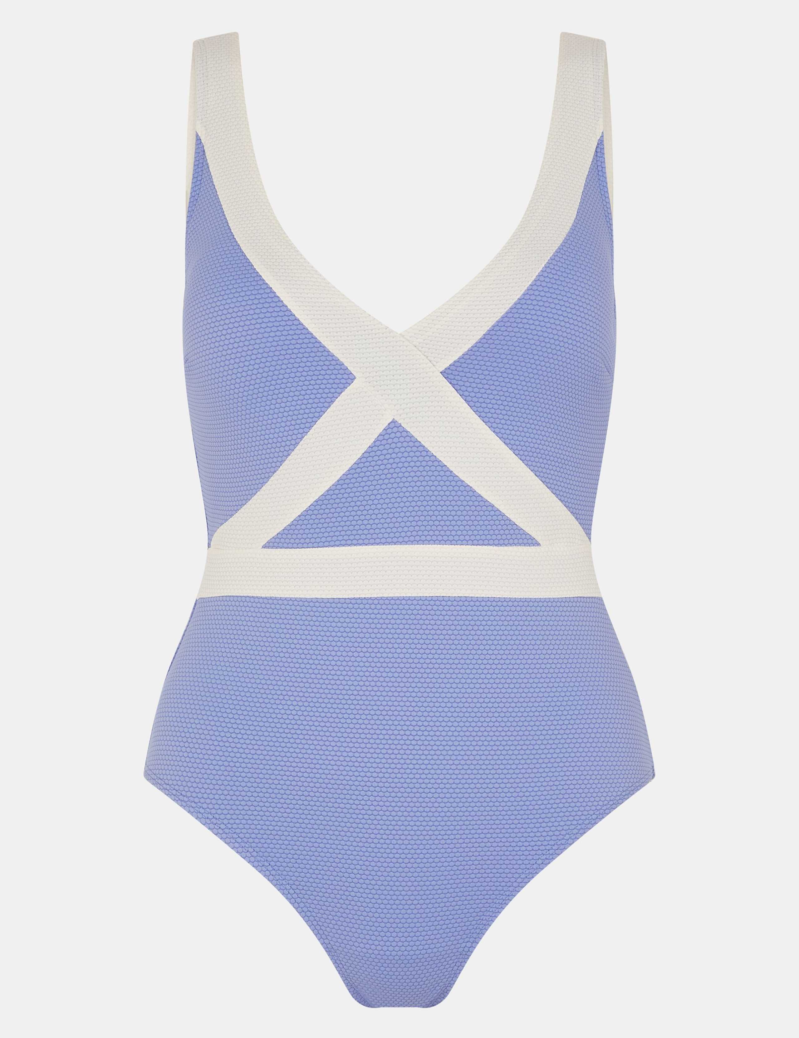 Contrast Shaping V-Neck Swimsuit 2 of 5