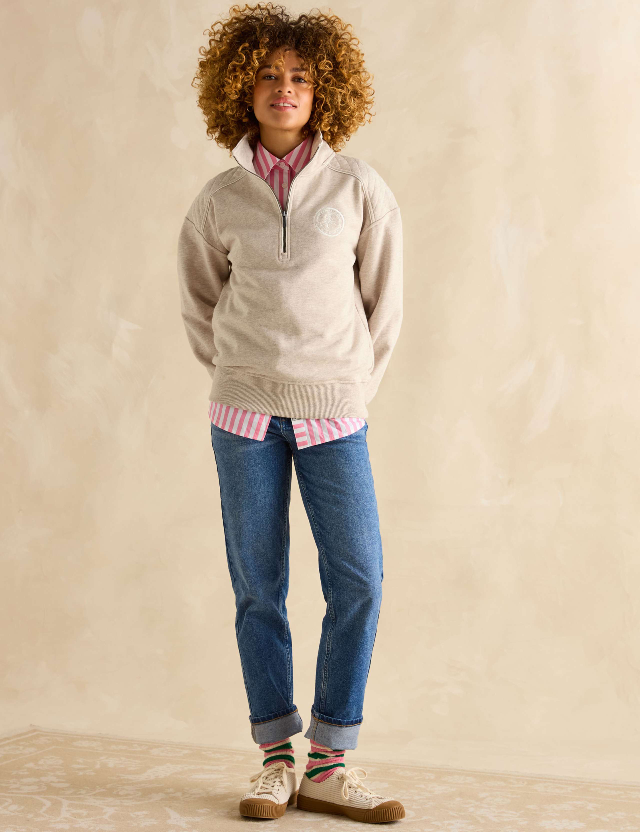 Pure Cotton Half Zip Sweatshirt 3 of 6