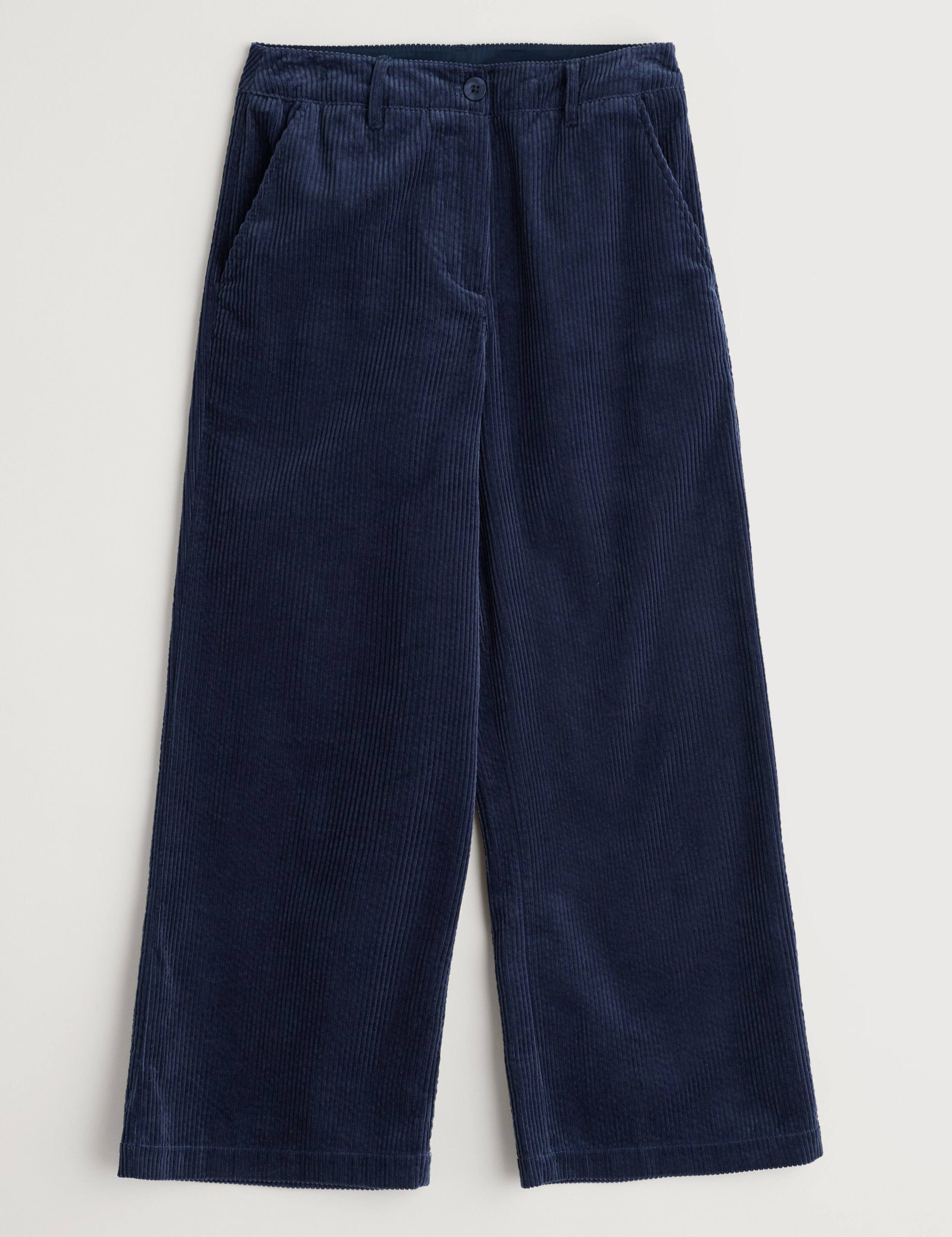 Corduroy Wide Leg Cropped Trousers 2 of 5
