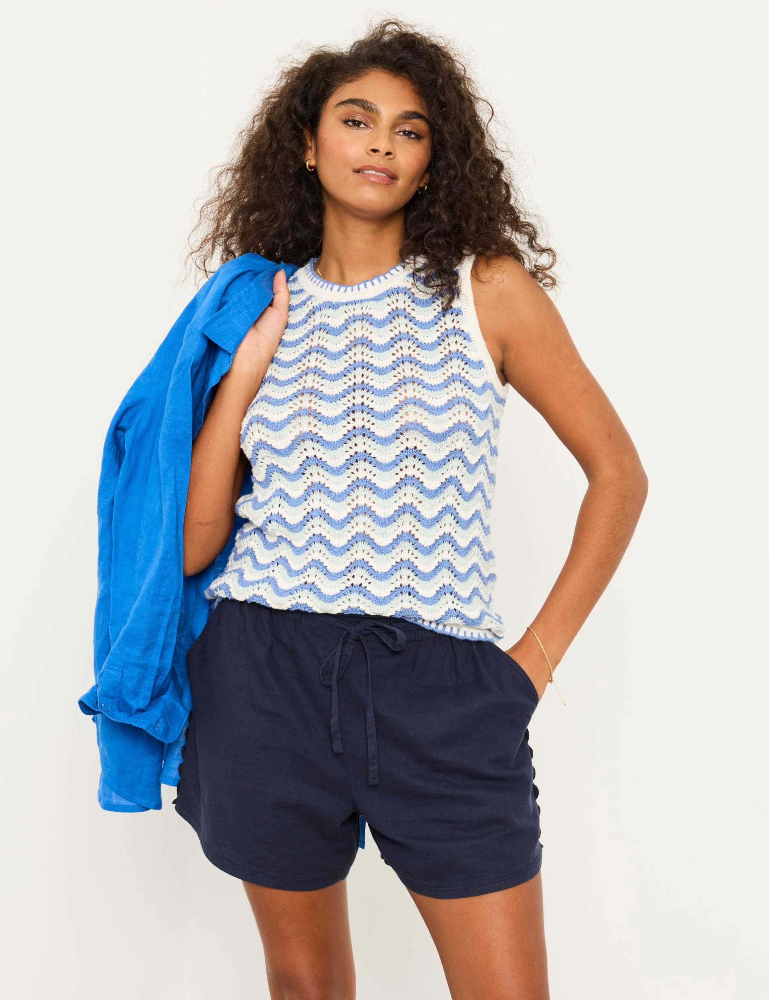 Pure Cotton Striped Knitted Tank Top 1 of 6