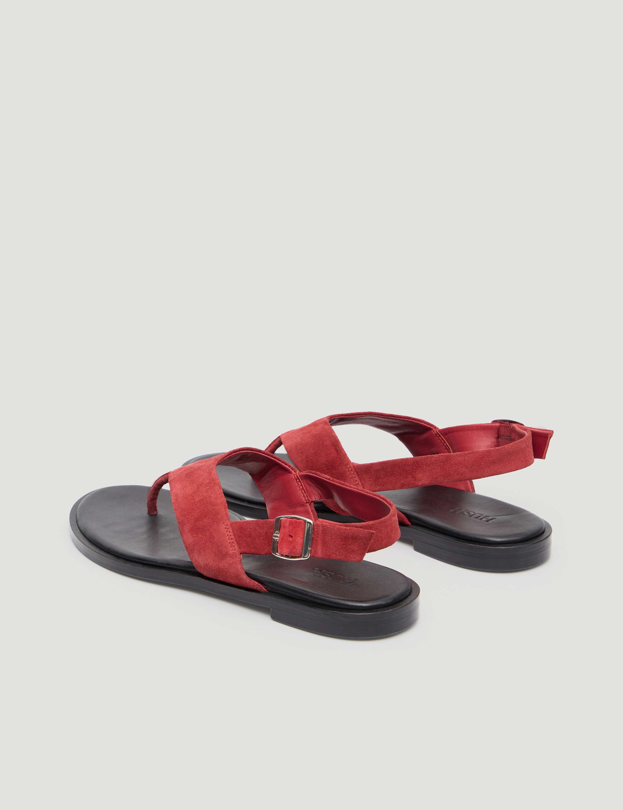 Suede Flat Sandals 3 of 5
