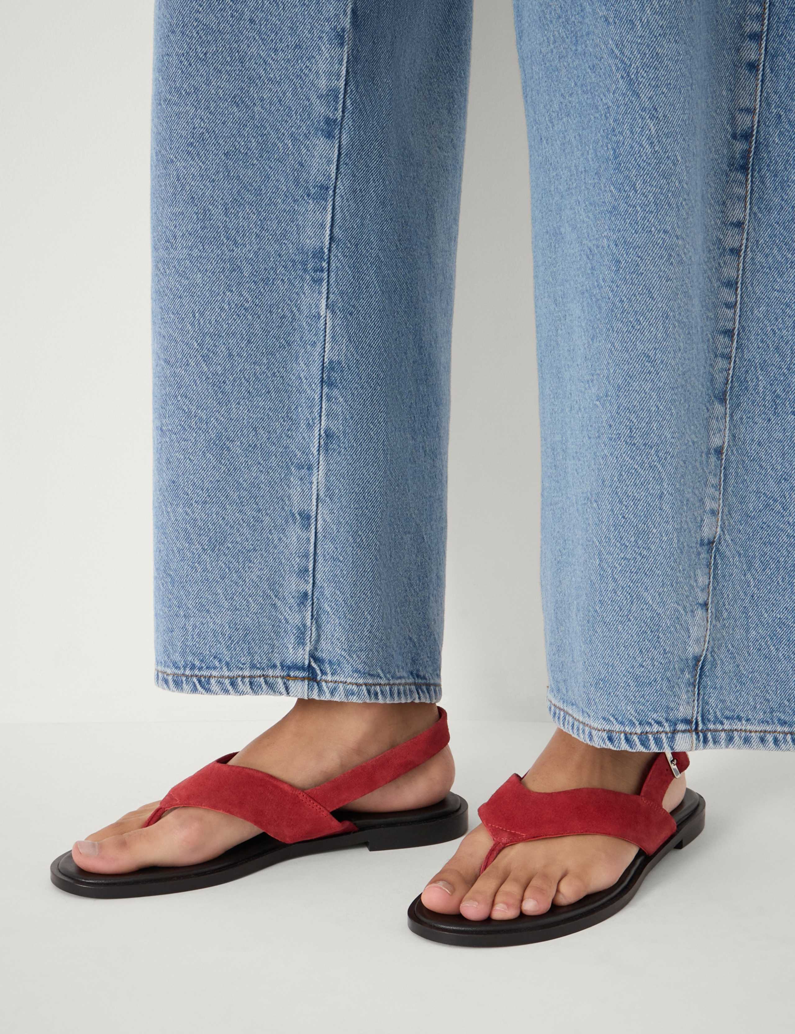 Suede Flat Sandals 4 of 5