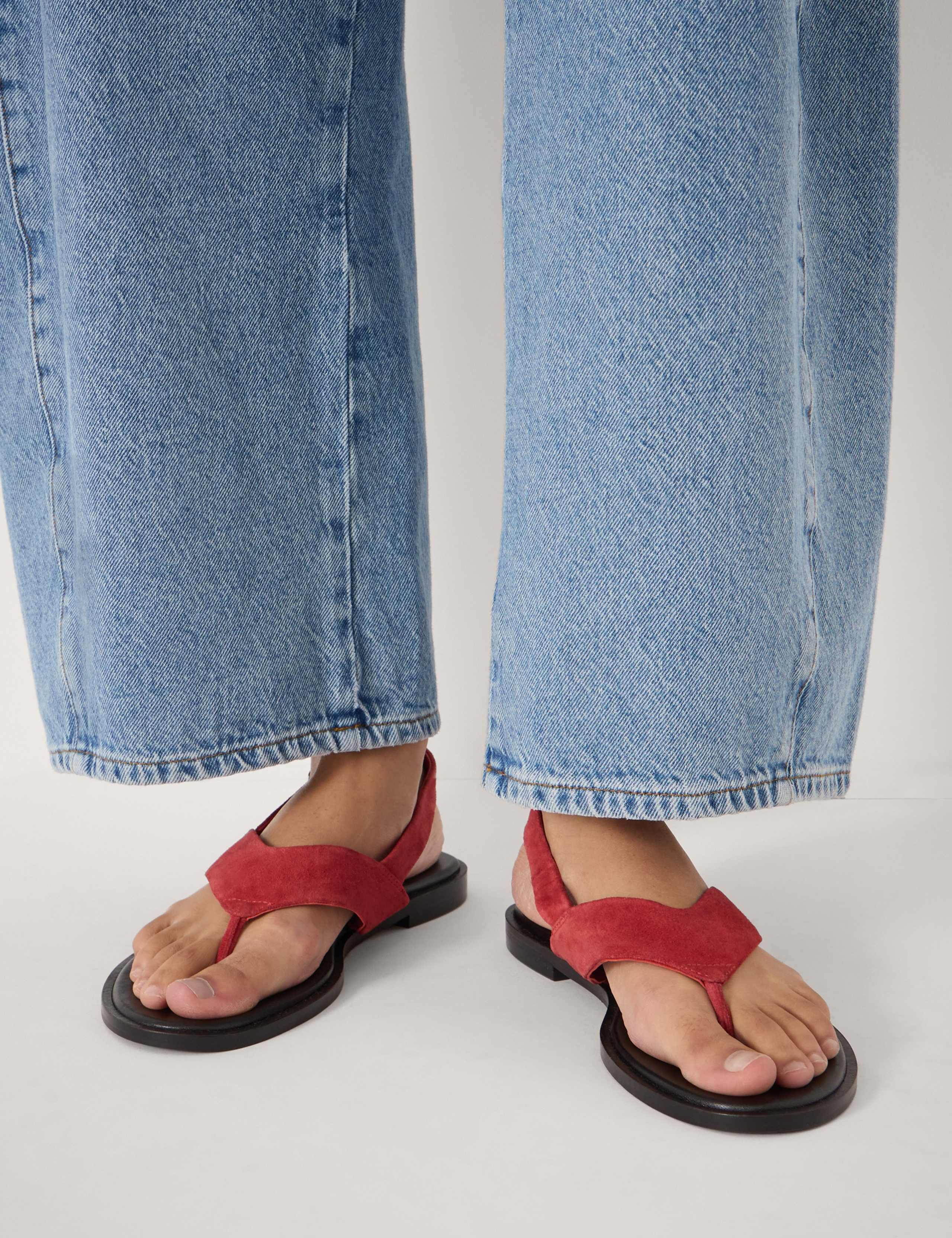 Suede Flat Sandals 5 of 5