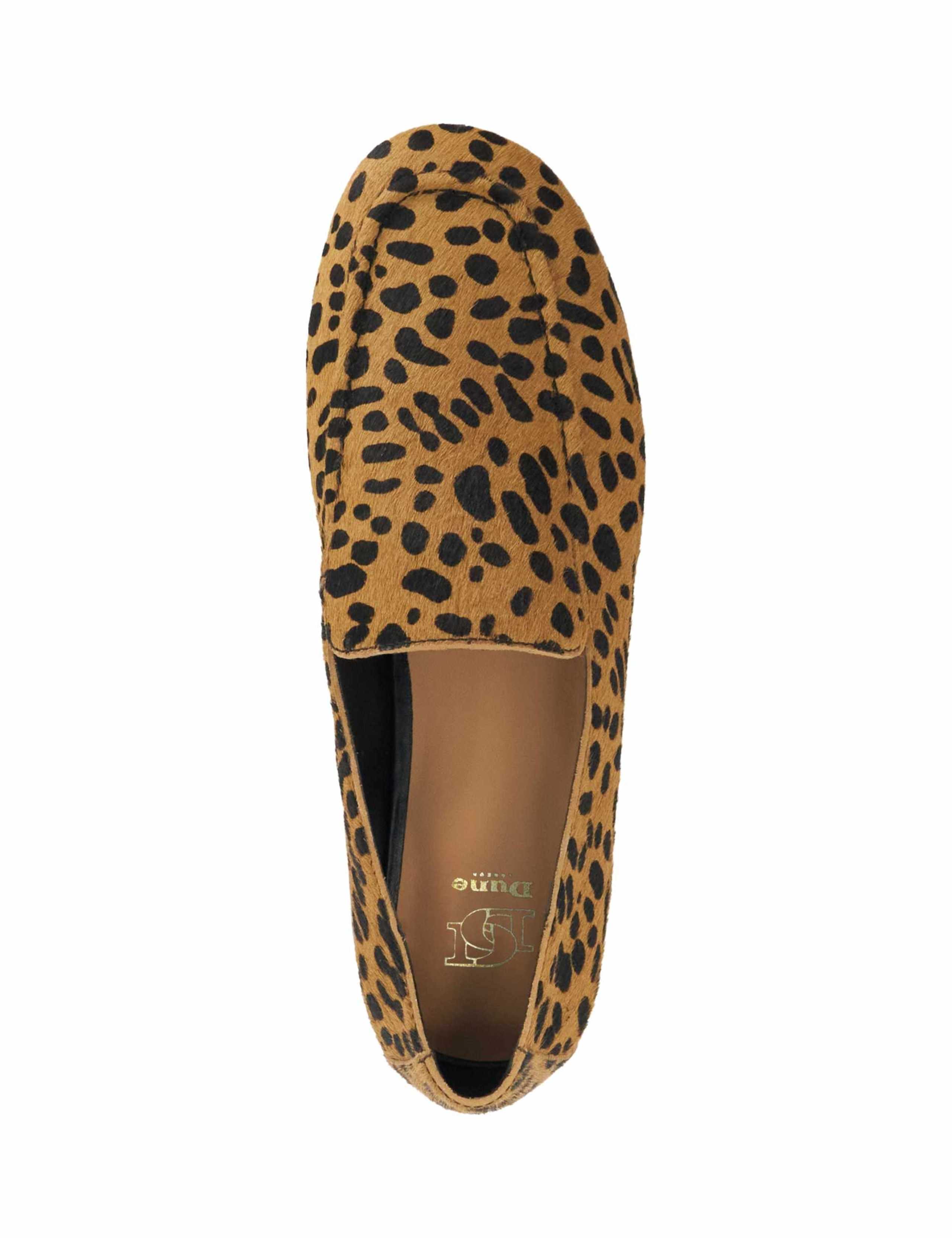 Leather Animal Print Flat Loafers 2 of 5