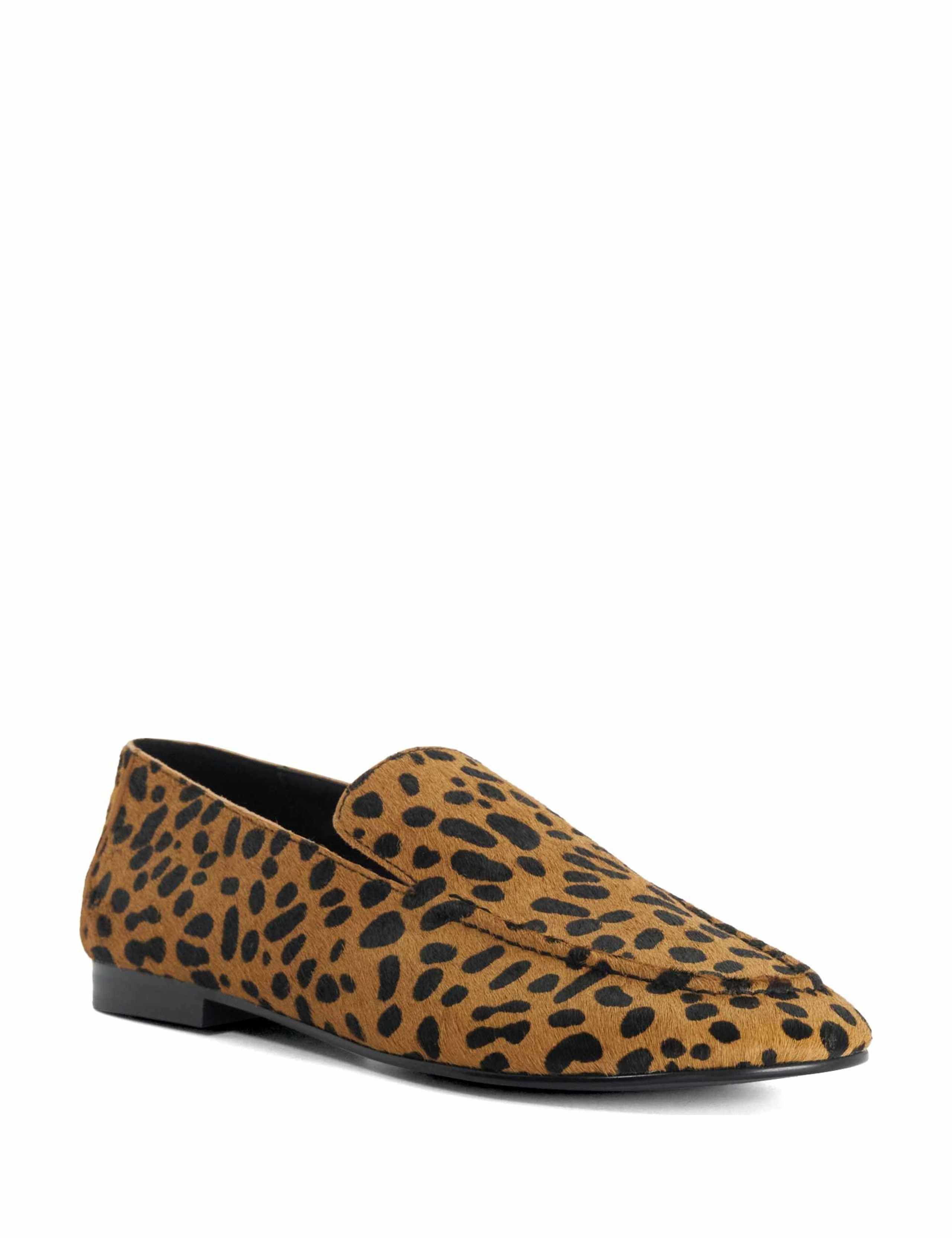 Leather Animal Print Flat Loafers 3 of 5