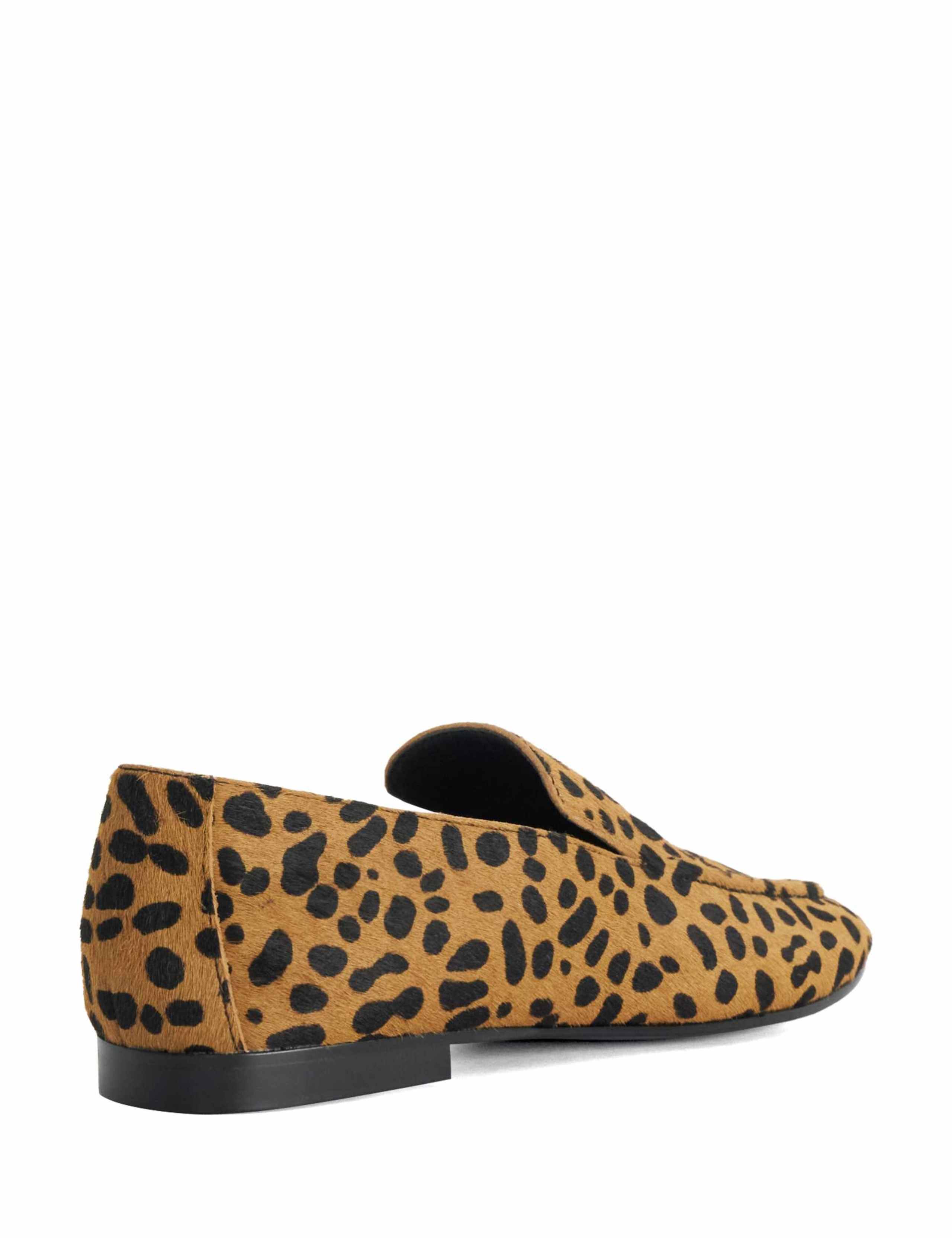 Leather Animal Print Flat Loafers 5 of 5