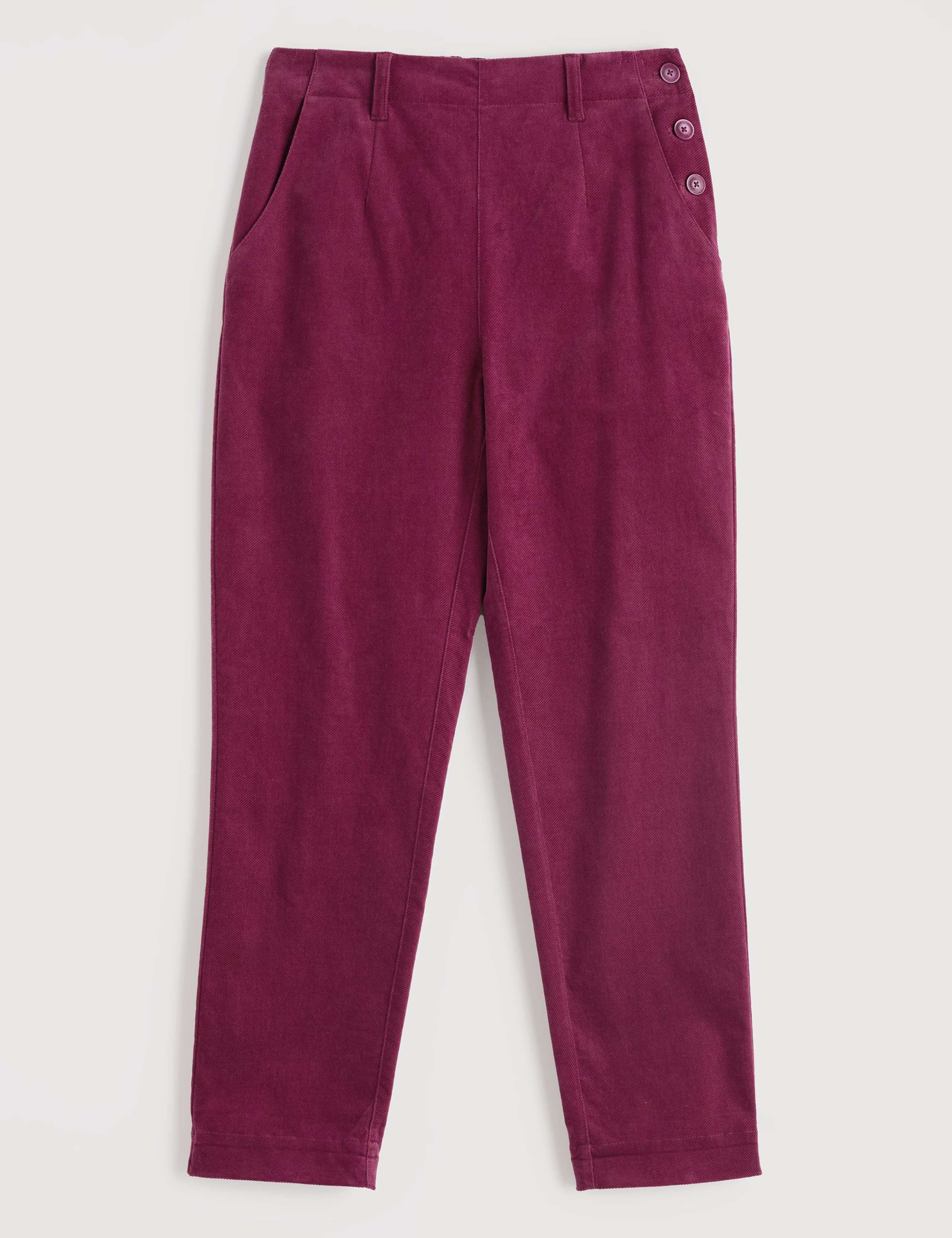 Cotton Rich Tapered Ankle Grazer Trousers 2 of 5