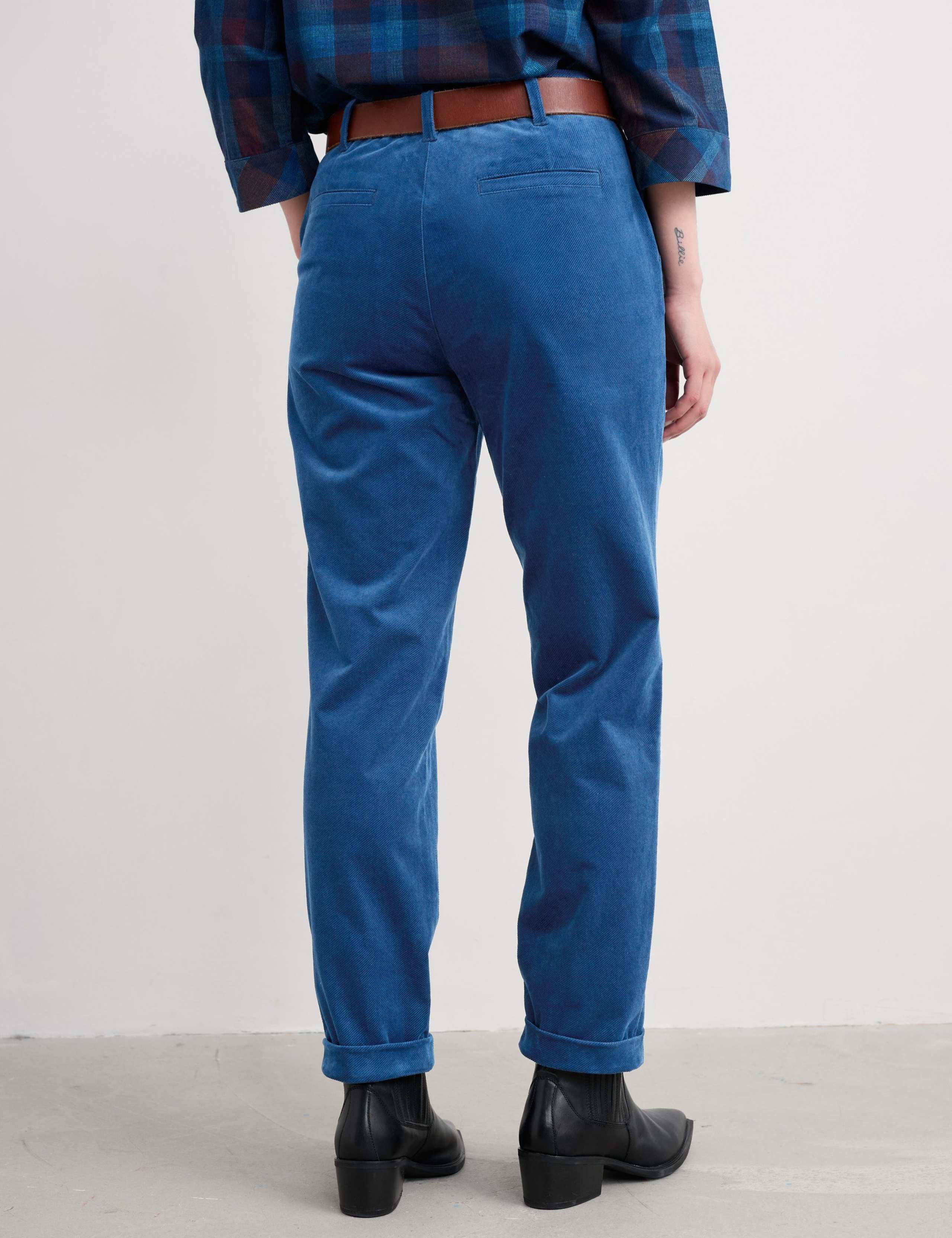 Cotton Rich Tapered Ankle Grazer Trousers 3 of 5