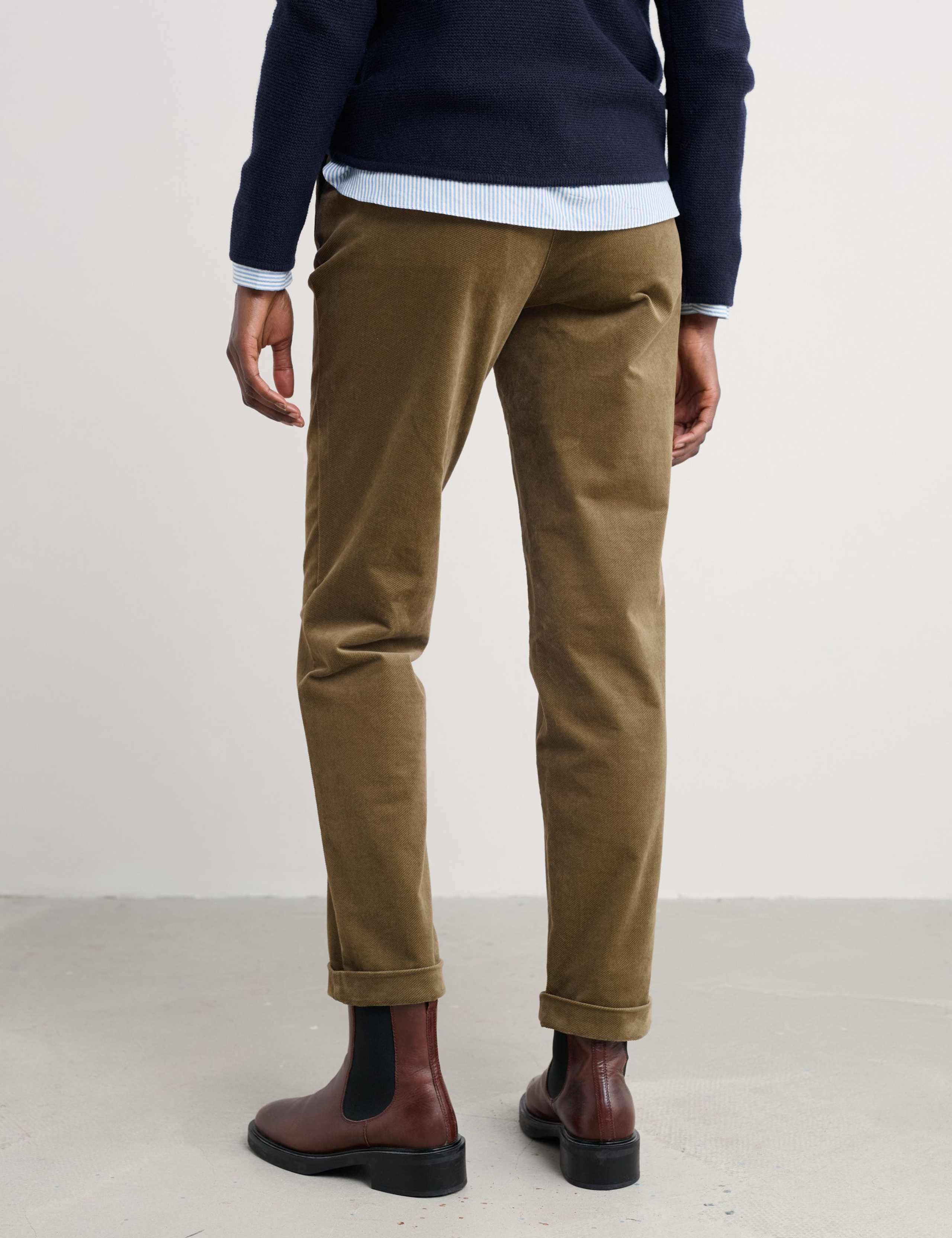 Cotton Rich Tapered Ankle Grazer Trousers 3 of 5