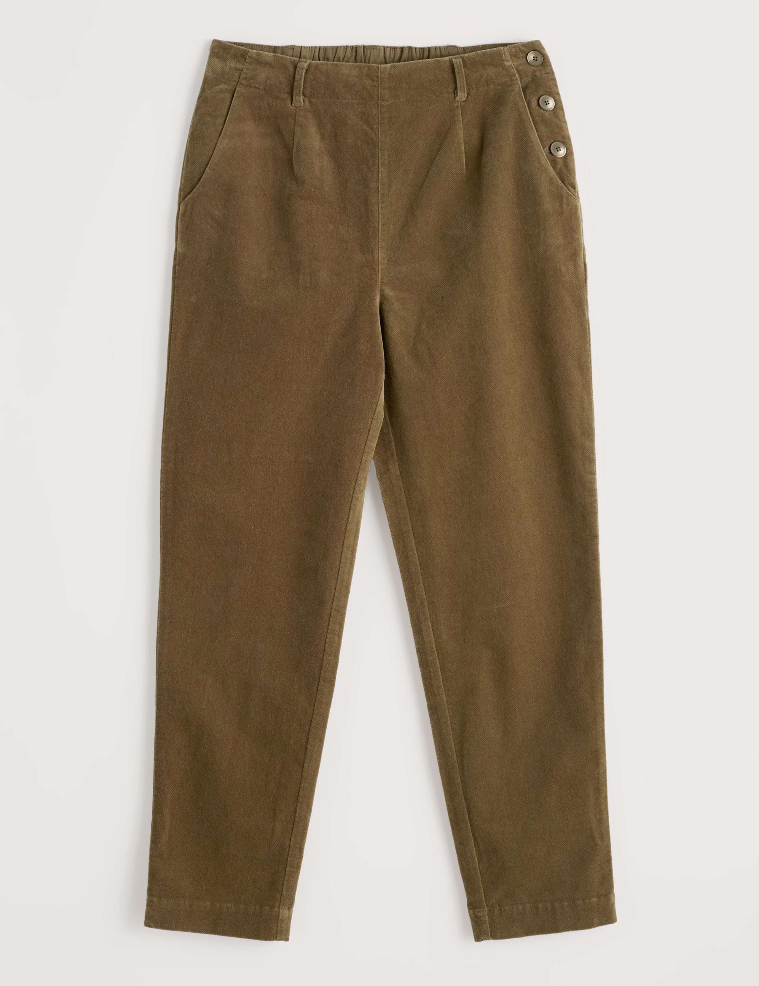 Cotton Rich Tapered Ankle Grazer Trousers 2 of 5