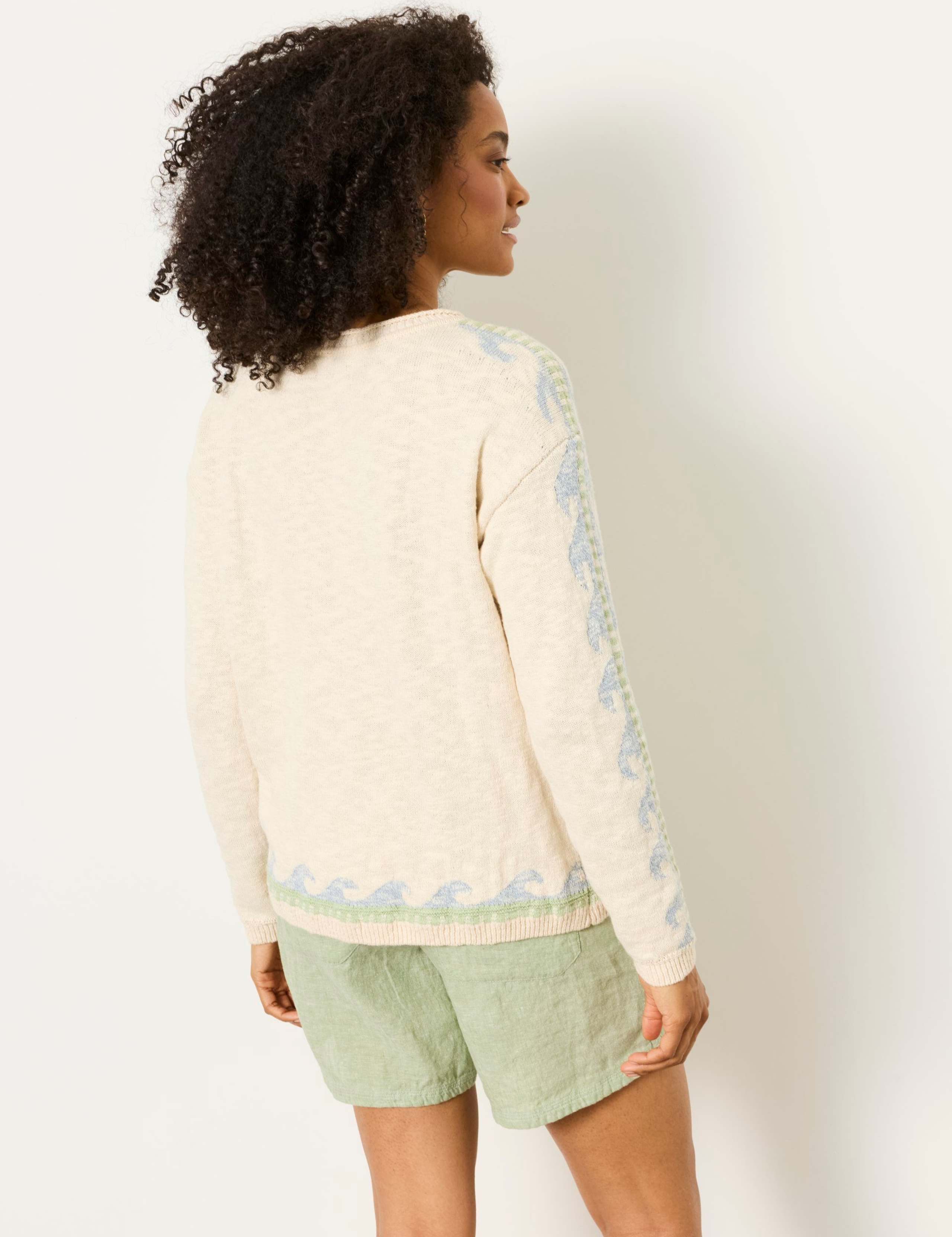Pure Cotton Patterned Textured Jumper 3 of 6