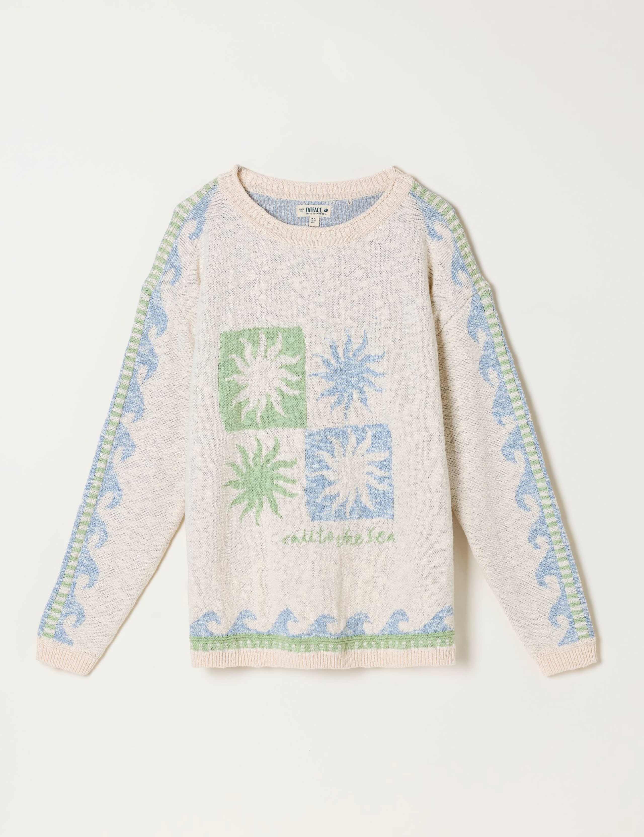 Pure Cotton Patterned Textured Jumper 2 of 6