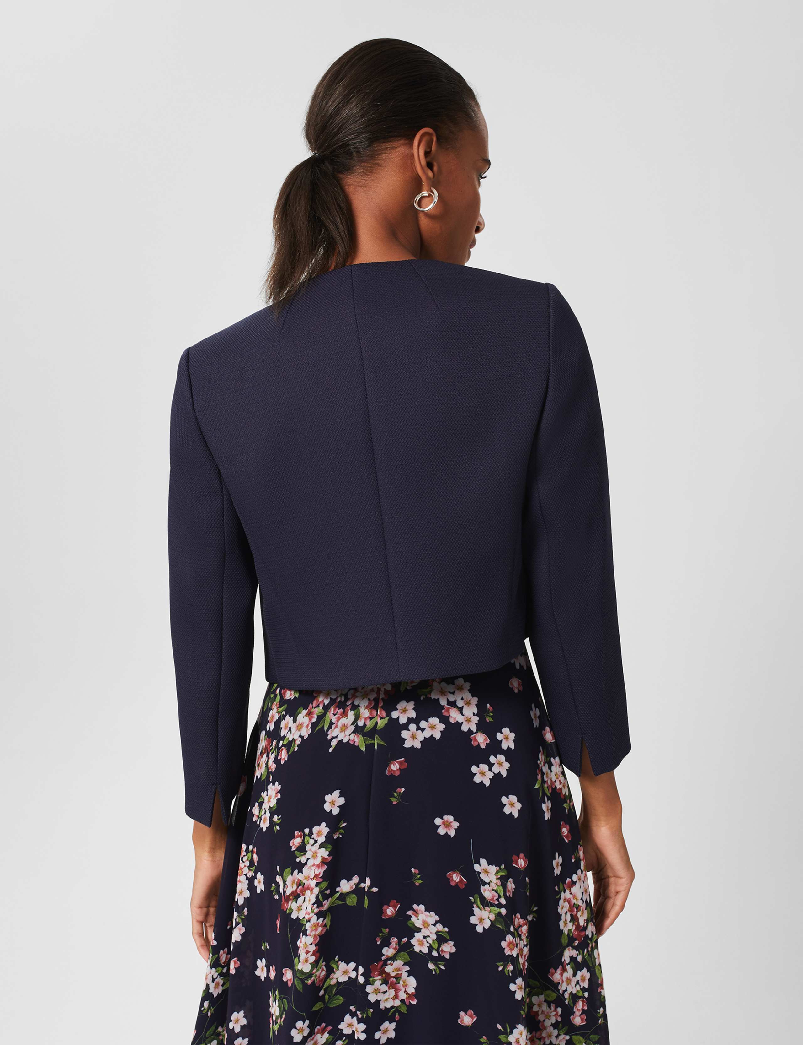 Collarless Cropped Blazer 4 of 5