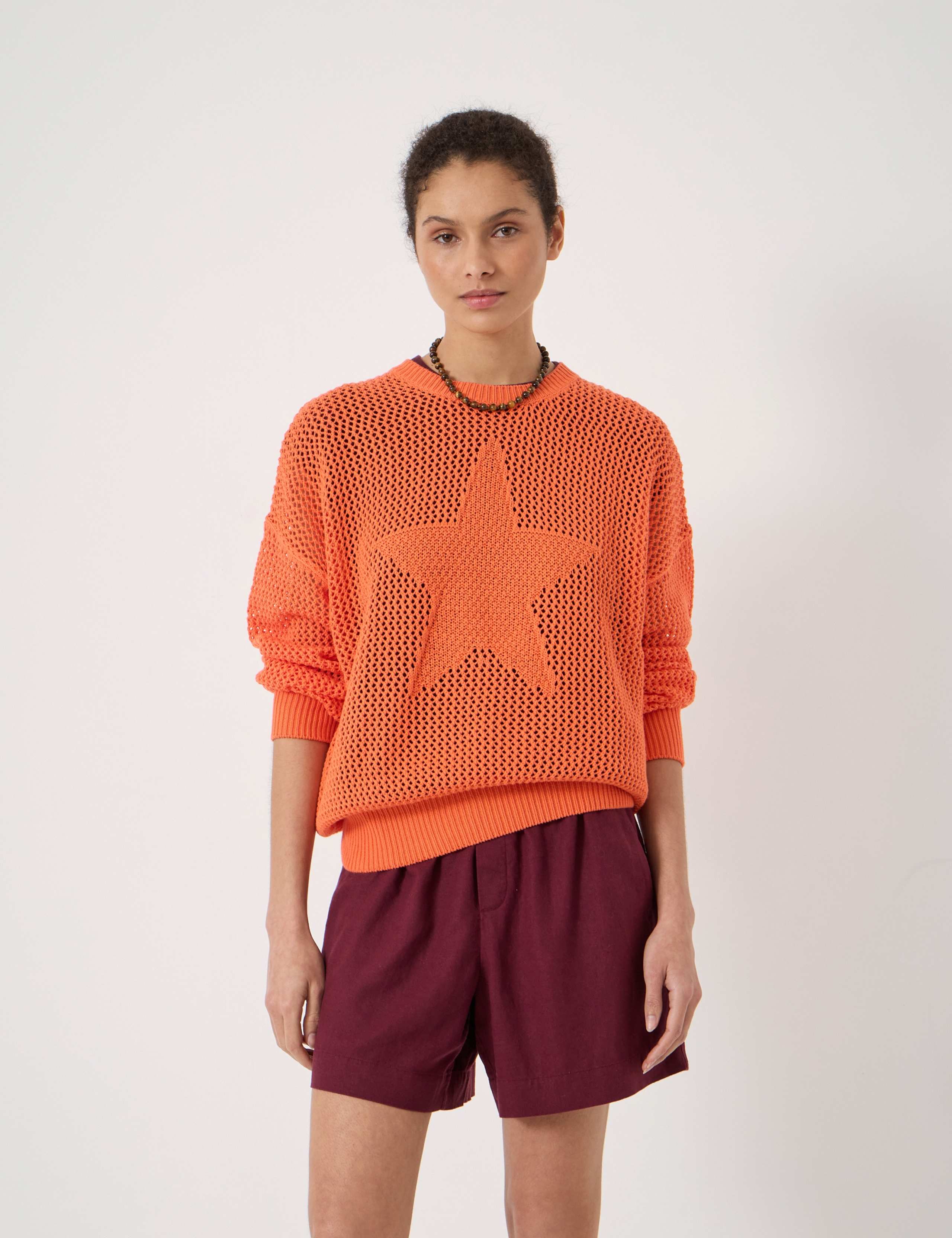 Pure Cotton Crew Neck Star Jumper 1 of 5