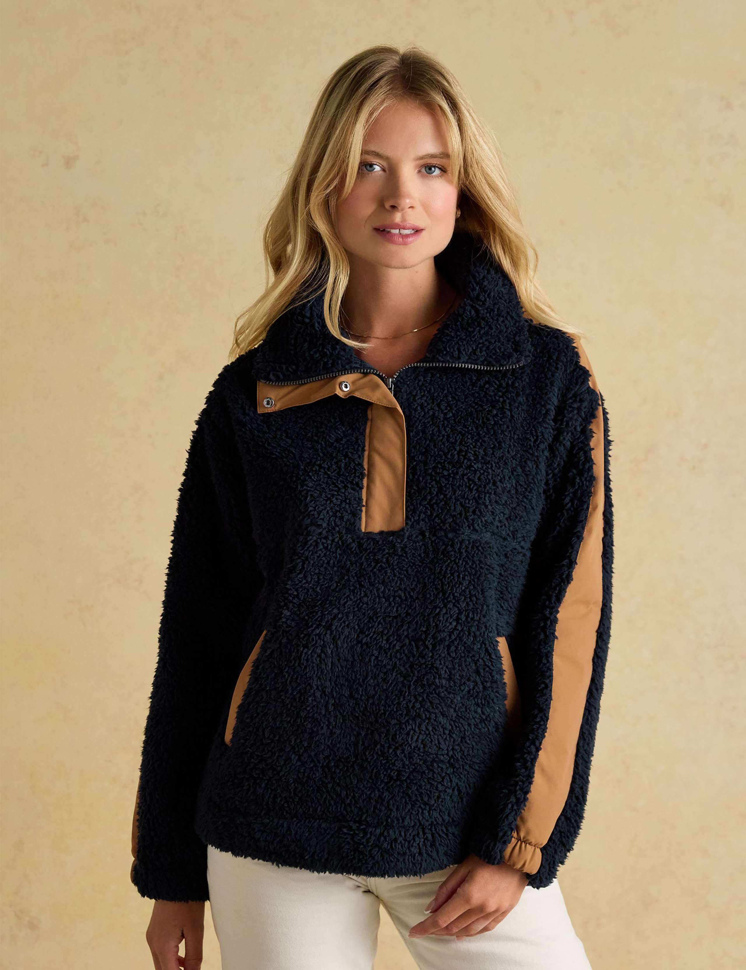 Borg Half Zip Funnel Neck Fleece 1 of 7