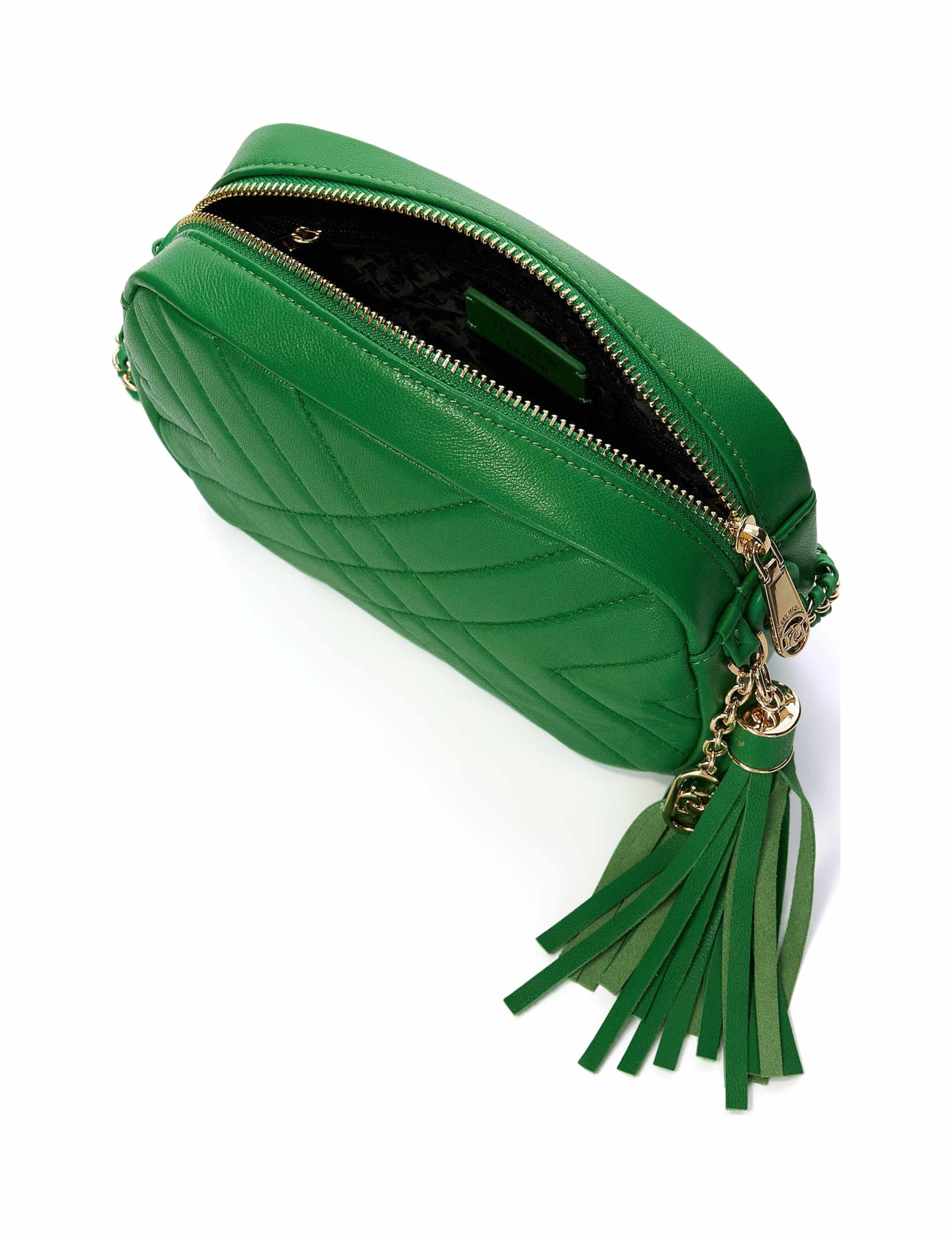 Premium Leather Metallic Crossbody Bag 3 of 4