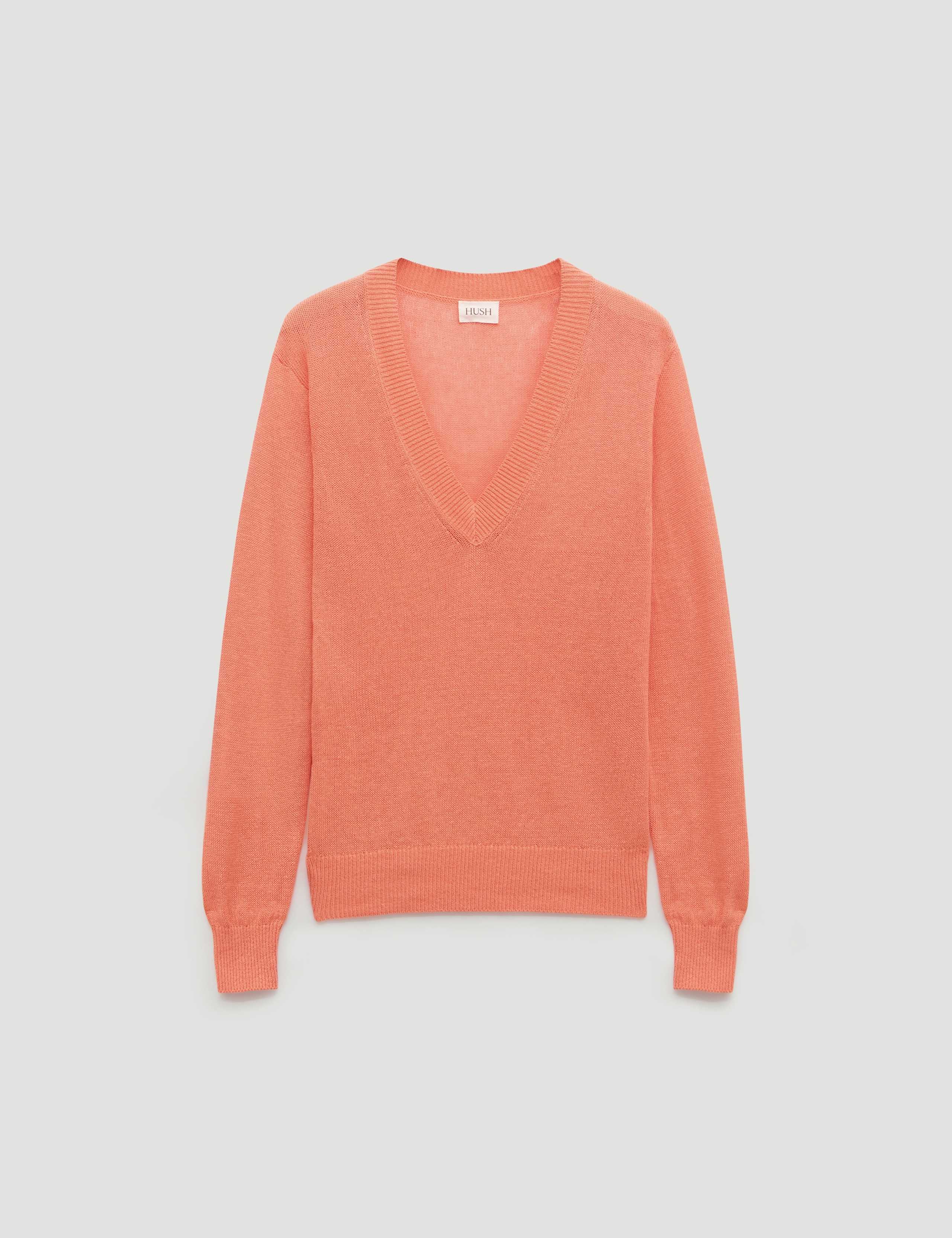 Linen Blend V-Neck Jumper 2 of 5