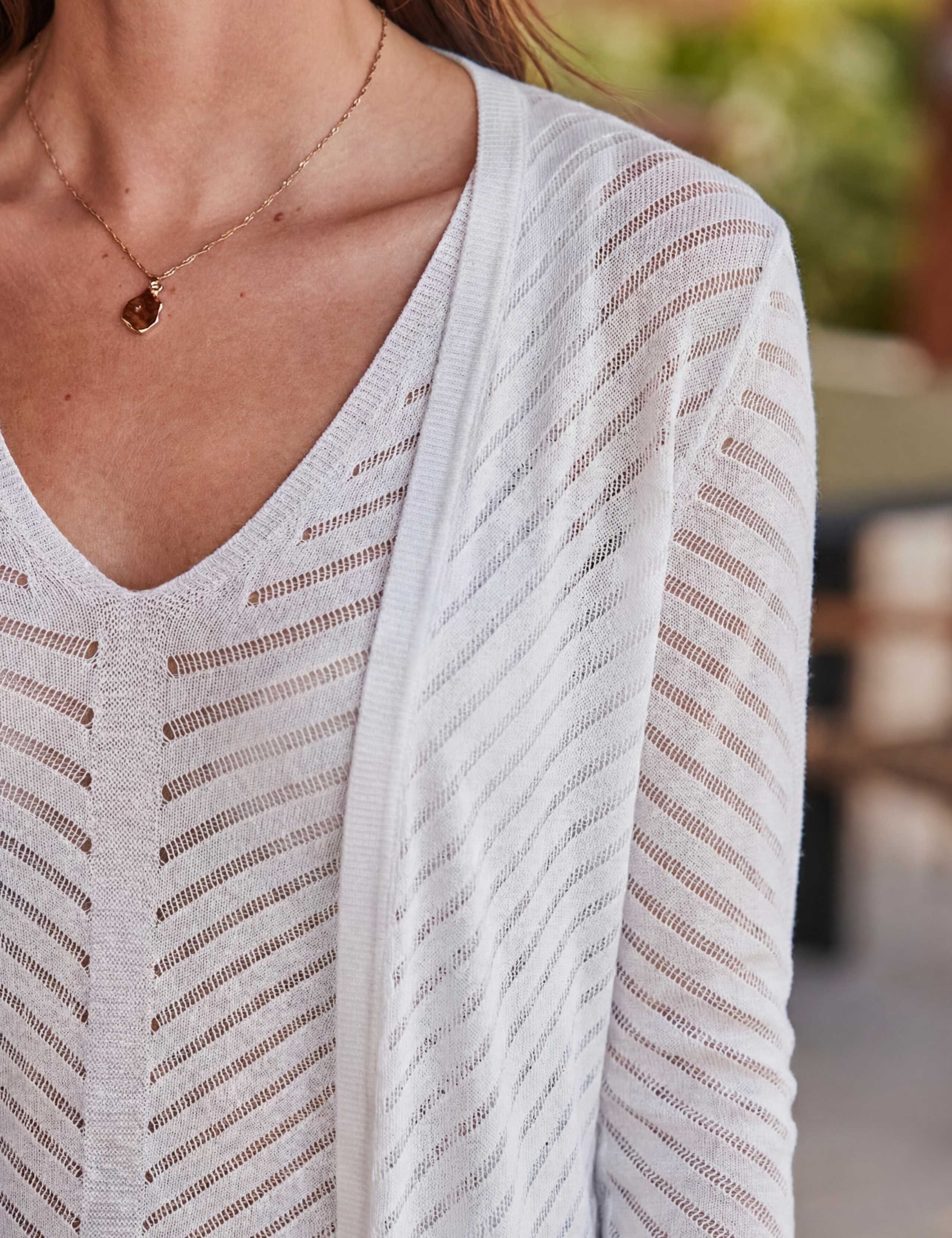 Cotton Blend Ladder Stitch V-Neck Vest Top 5 of 6