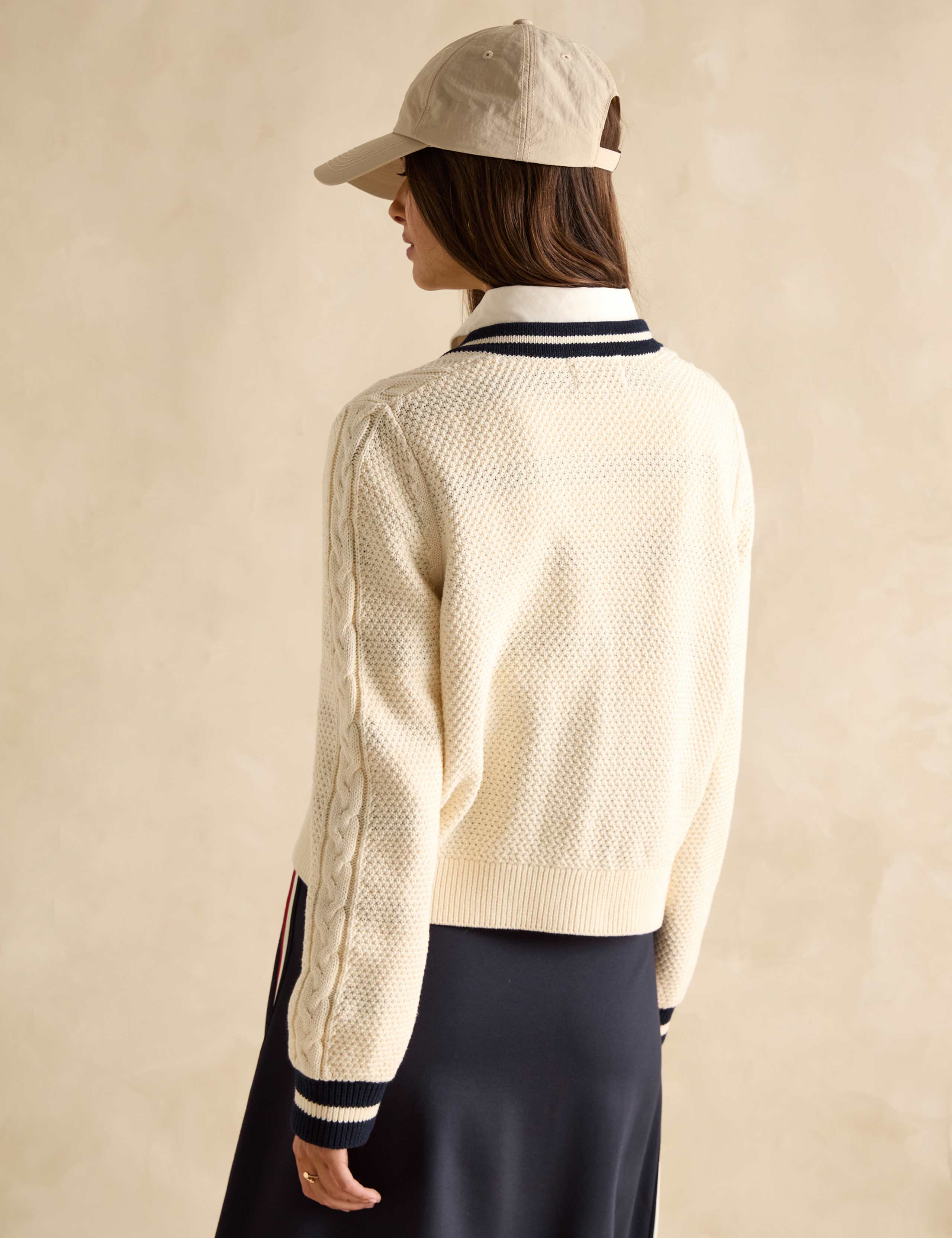 Pure Cotton Textured V-Neck Cardigan 3 of 7