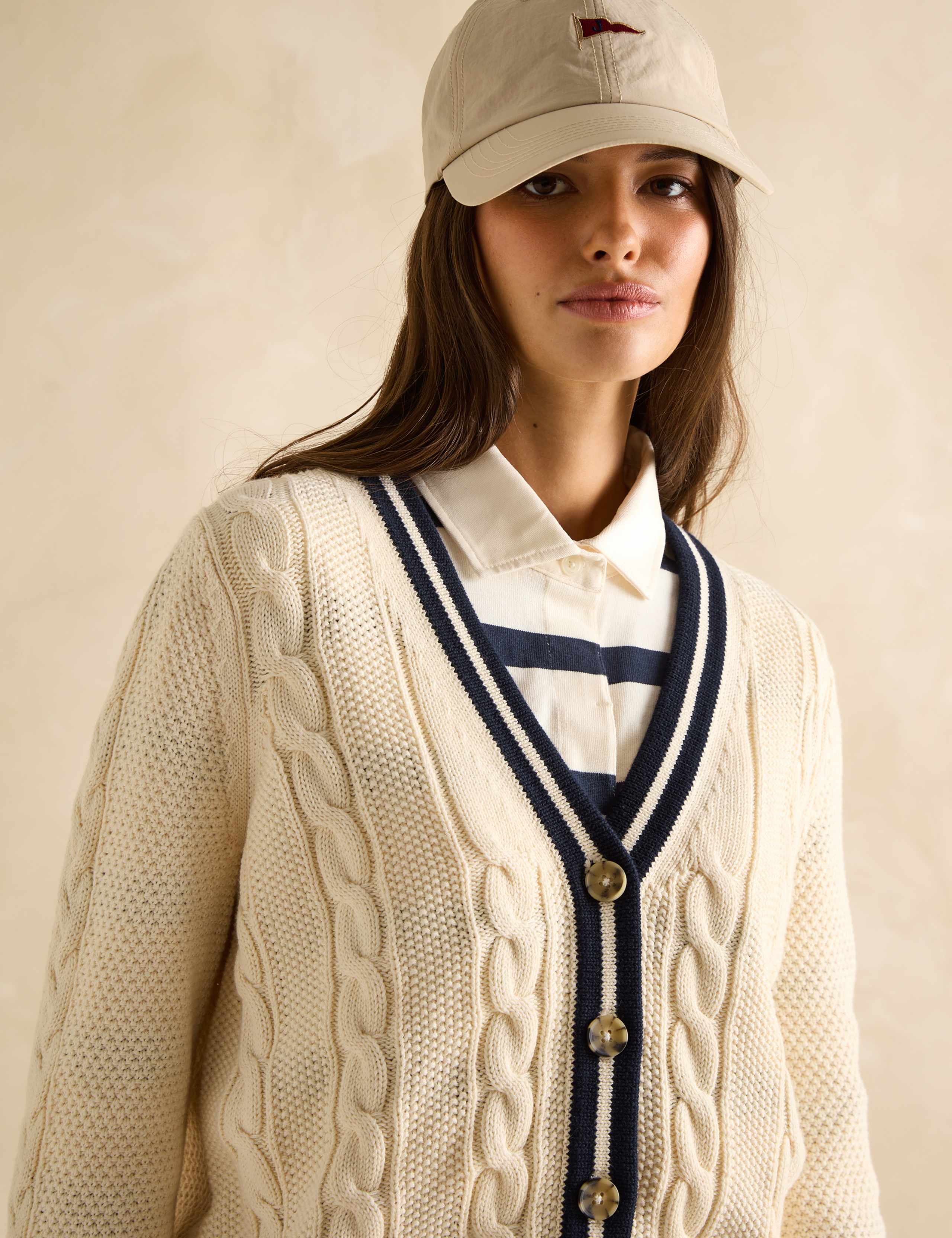 Pure Cotton Textured V-Neck Cardigan 6 of 7
