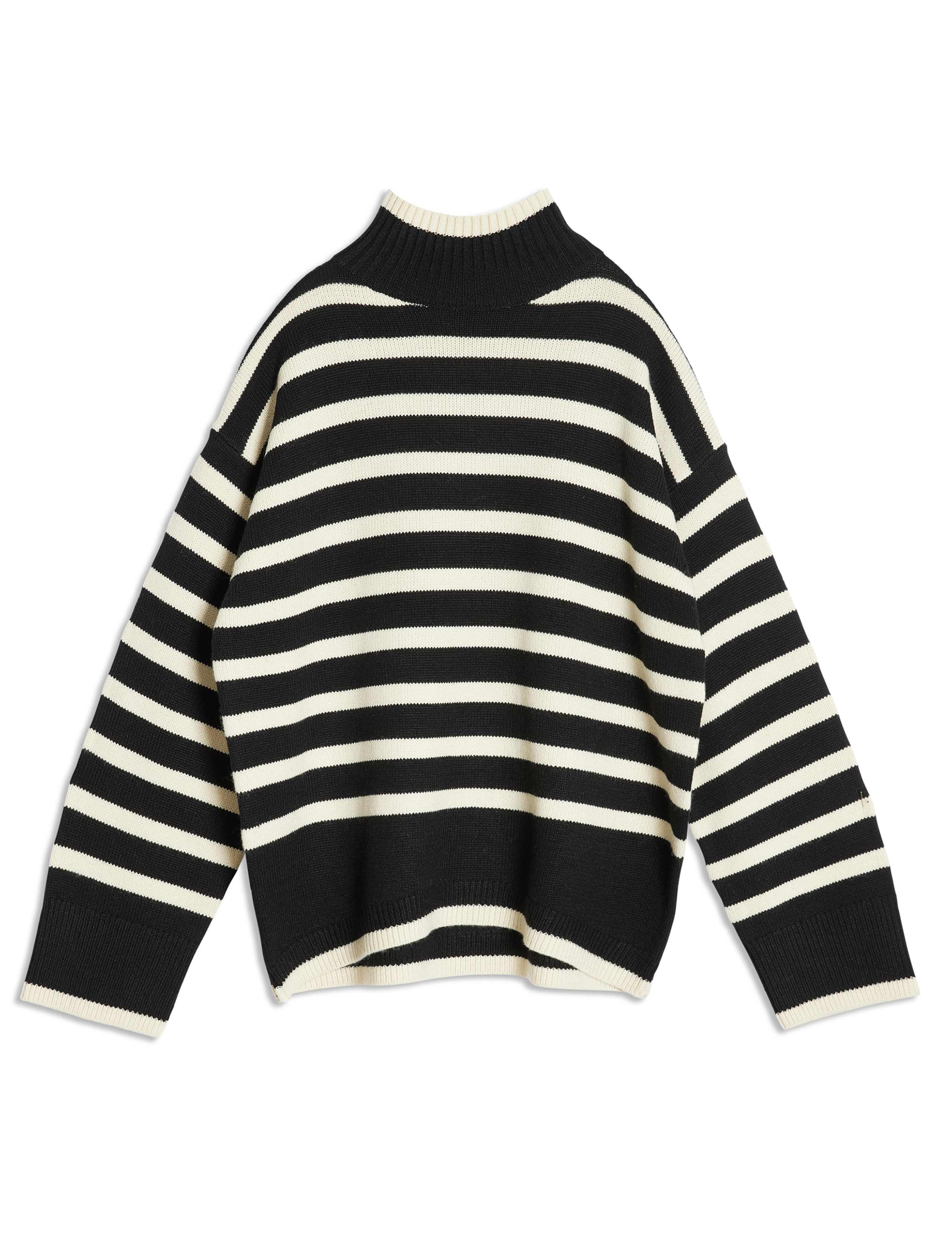 Striped Funnel Neck Jumper with Wool 2 of 5